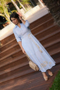 Vestido longo com bordado TWINSET