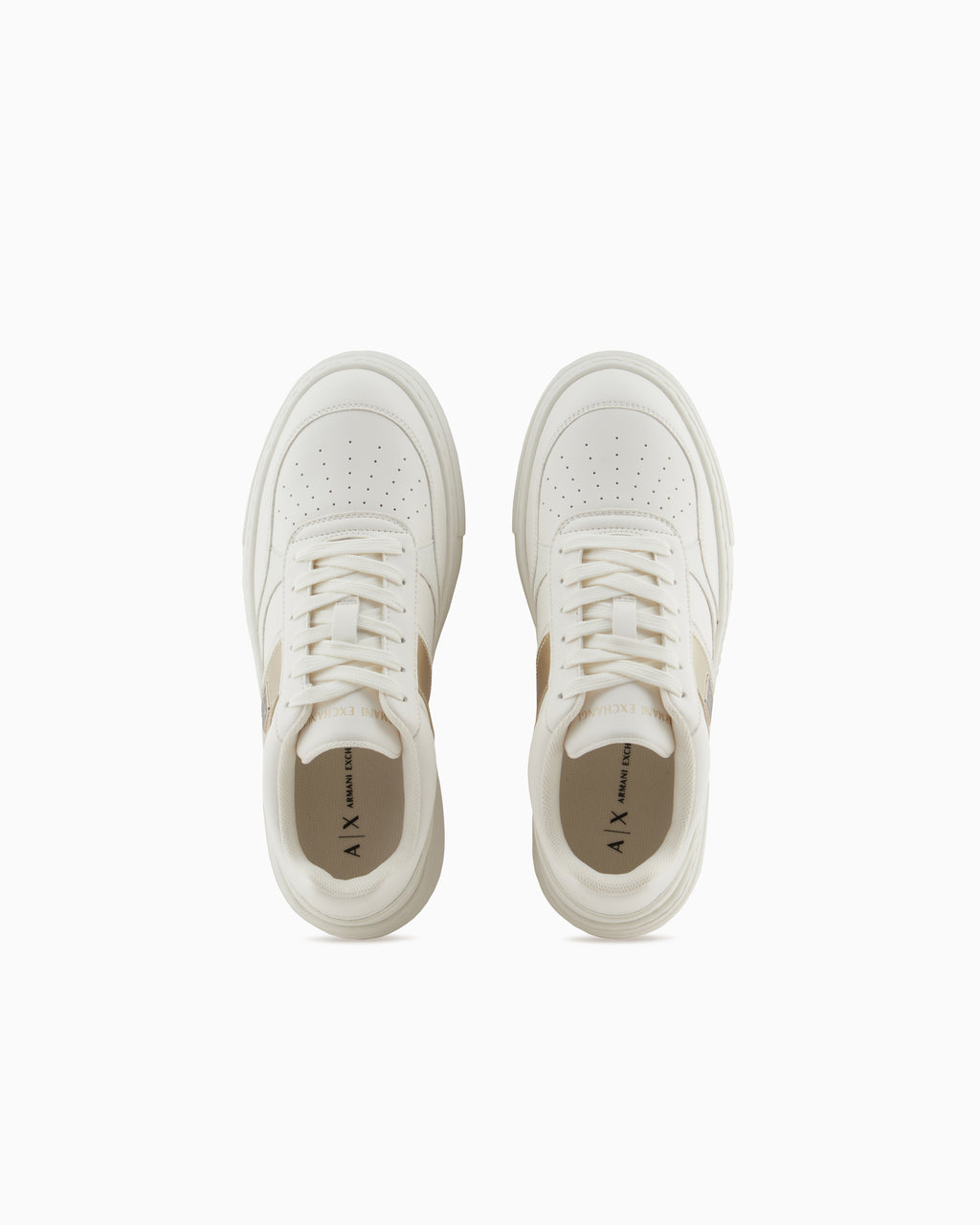 Sapatilha faixa lateral contrastante Armani Exchange