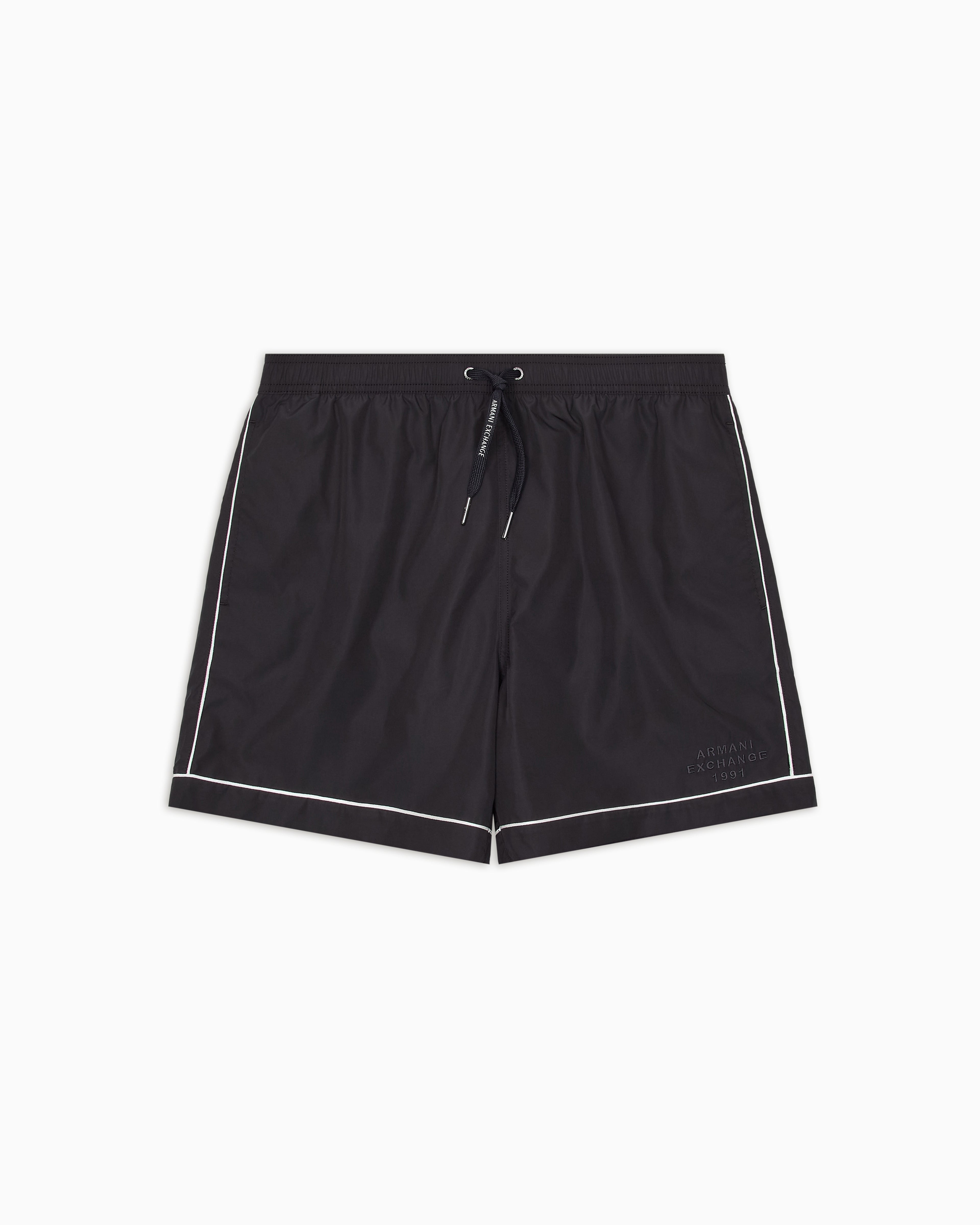 Calções de banho com detalhes contrastantes Armani Exchange