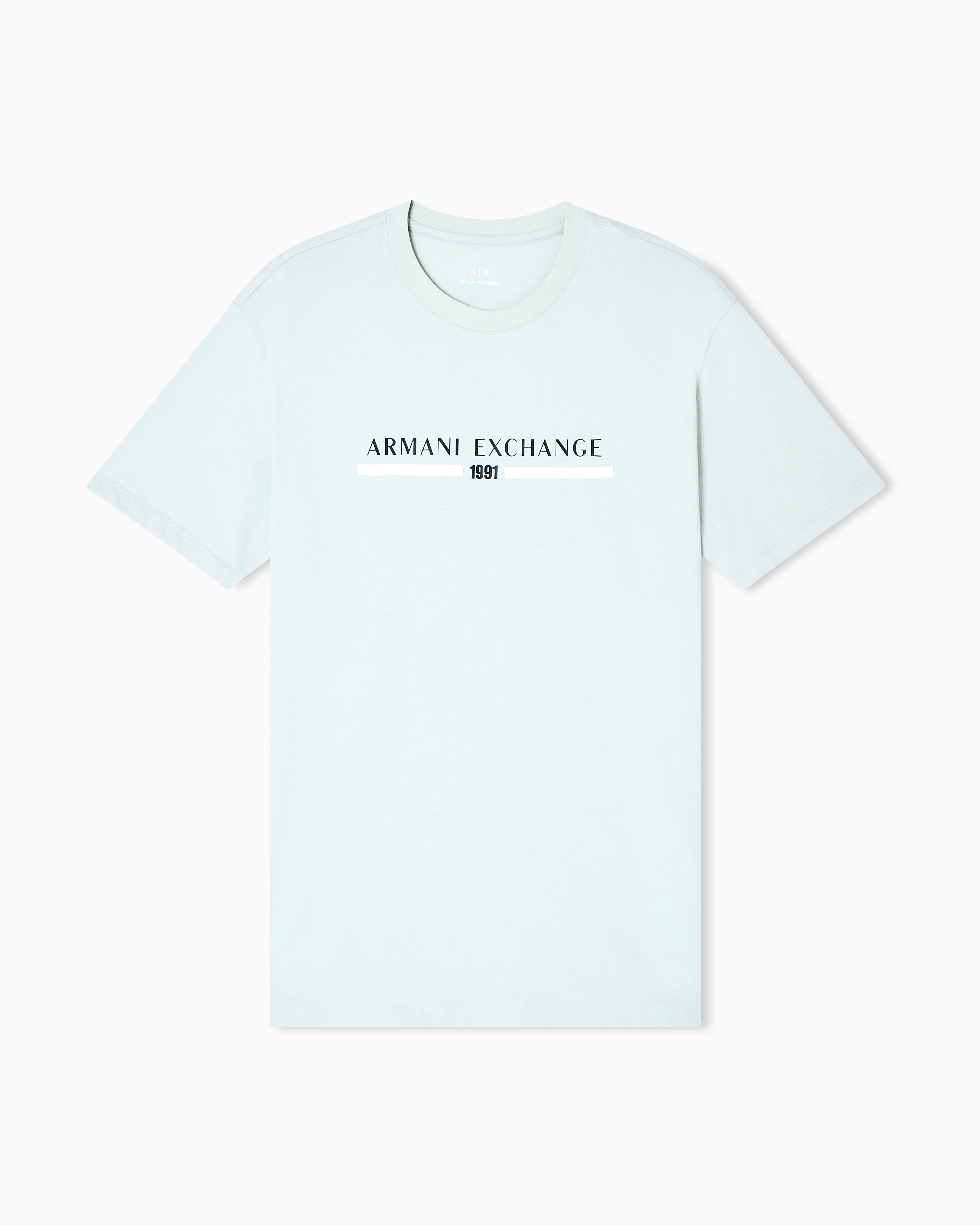 T-shirt básica com logotipo Armani Exchange