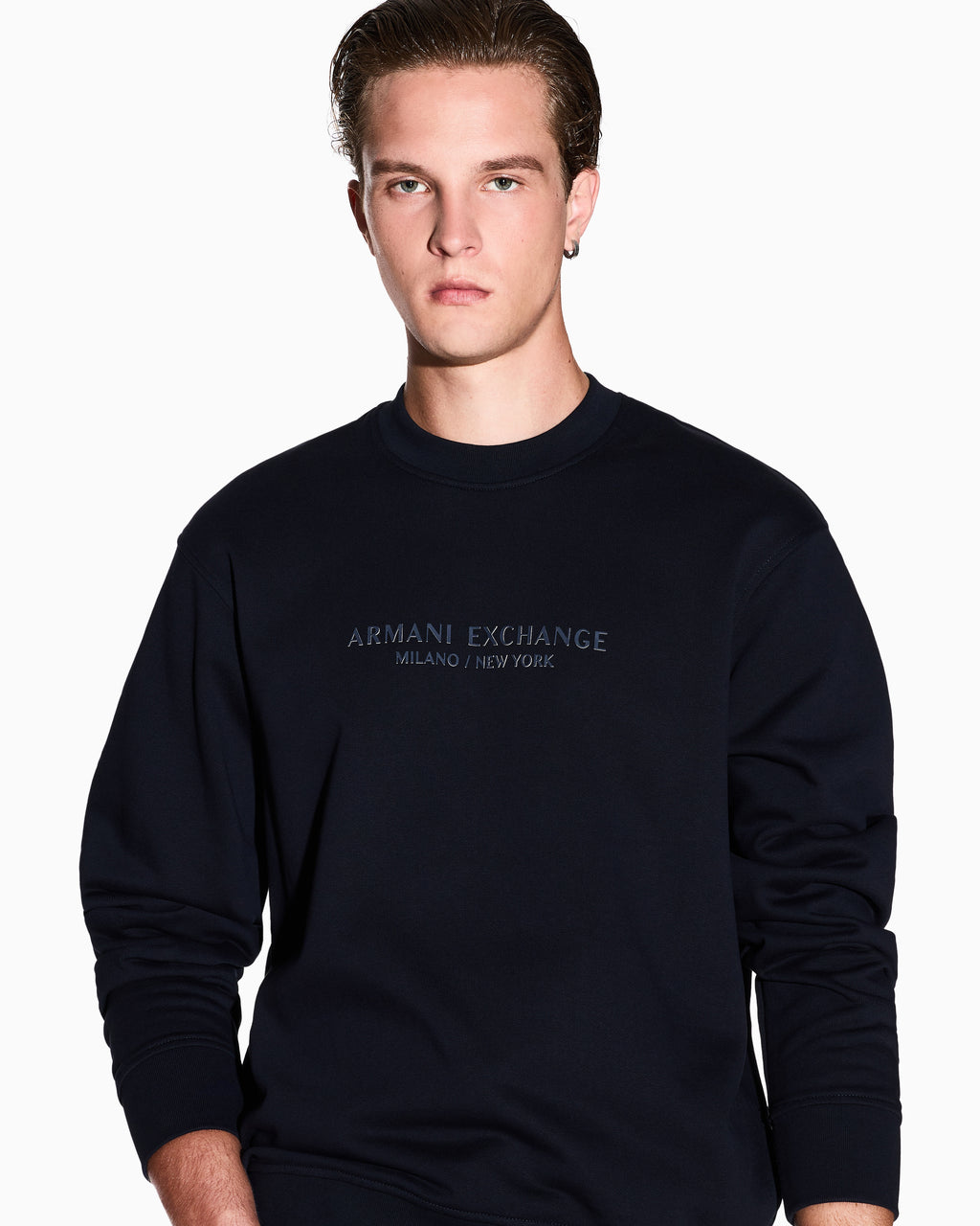 Sweatshirt com logotipo tom sobre tom Armani Exchange