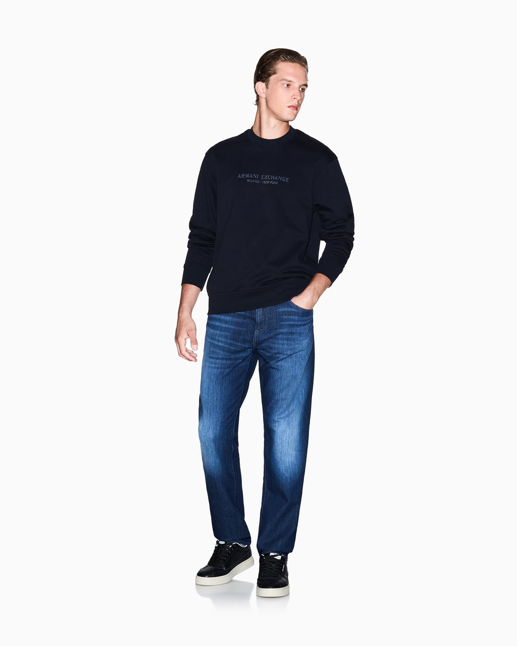 Sweatshirt com logotipo tom sobre tom Armani Exchange