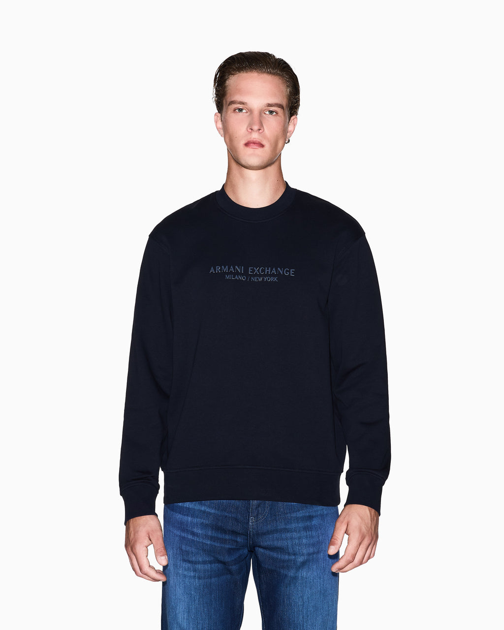 Sweatshirt com logotipo tom sobre tom Armani Exchange