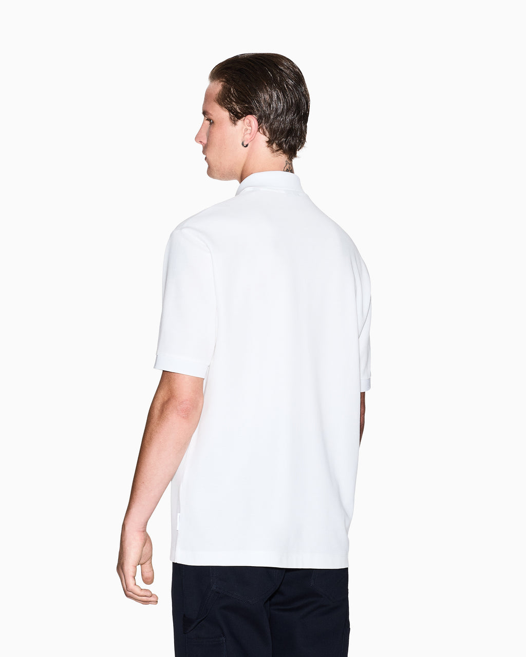 Polo com emblema do logo Armani Exchange