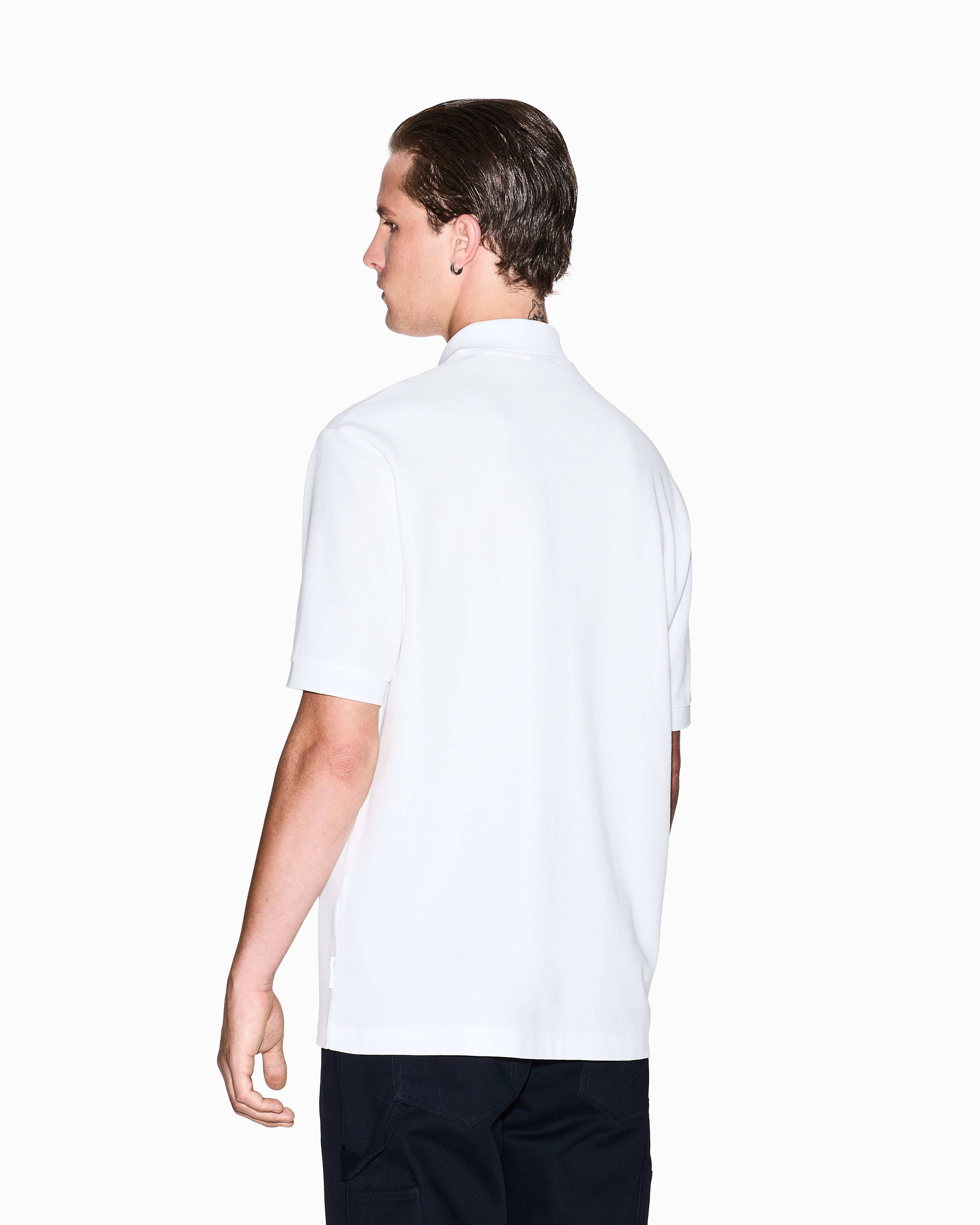 Polo com emblema do logo Armani Exchange