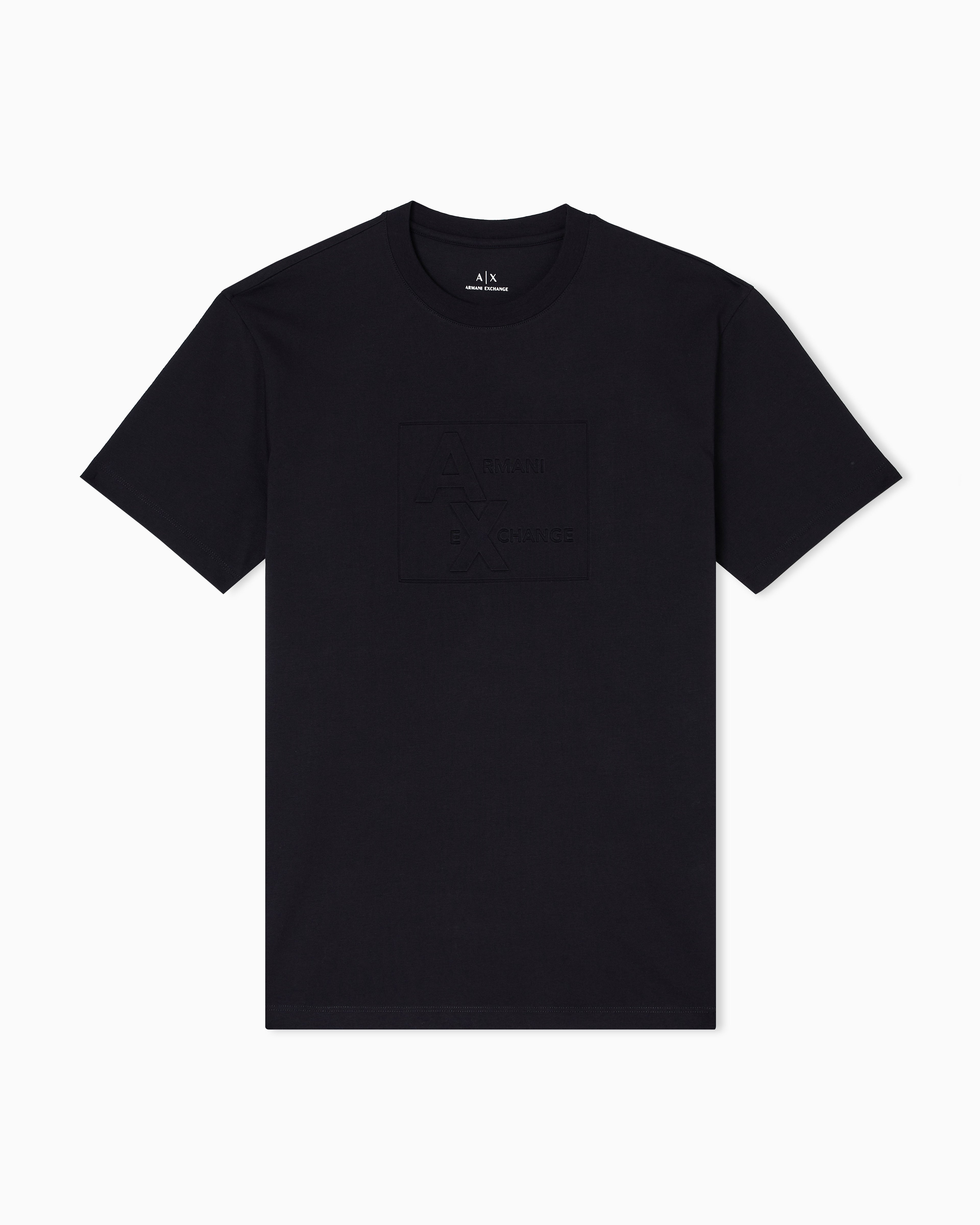 T-shirt com logotipo em relevo Armani Exchange