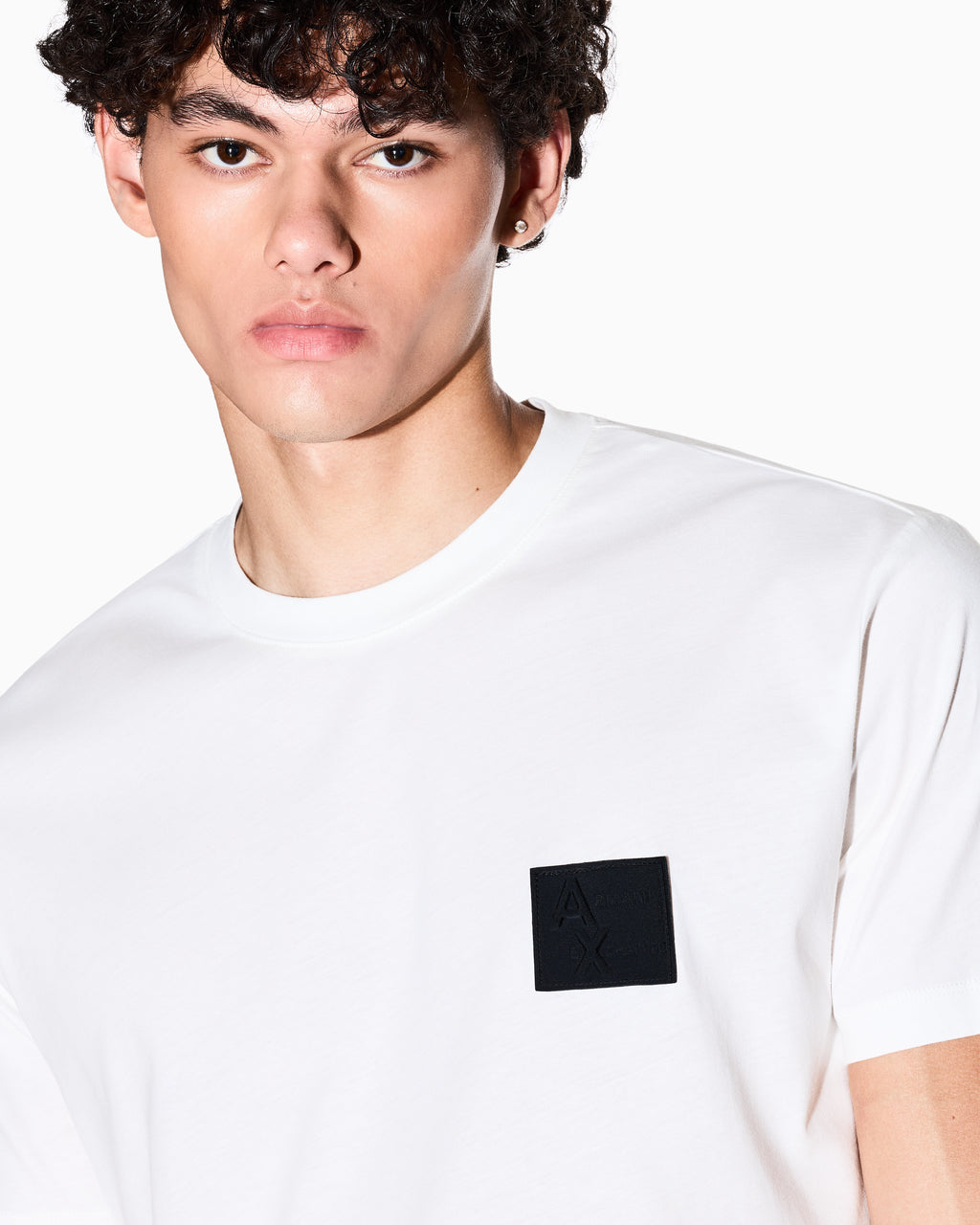 T-shirt de corte regular com emblema Armani Exchange