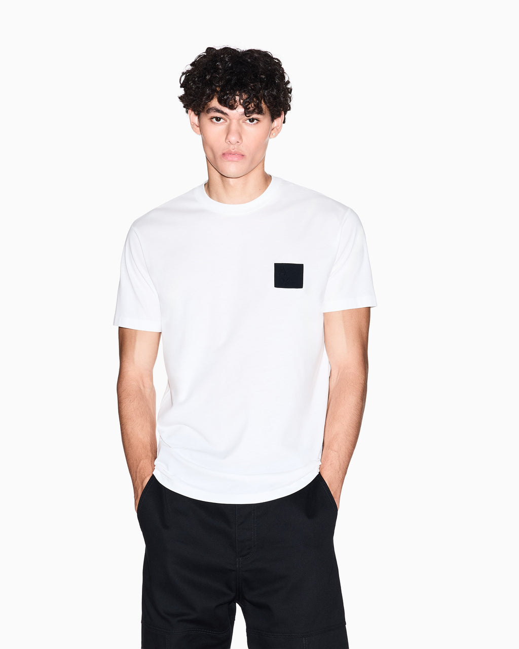 T-shirt de corte regular com emblema Armani Exchange