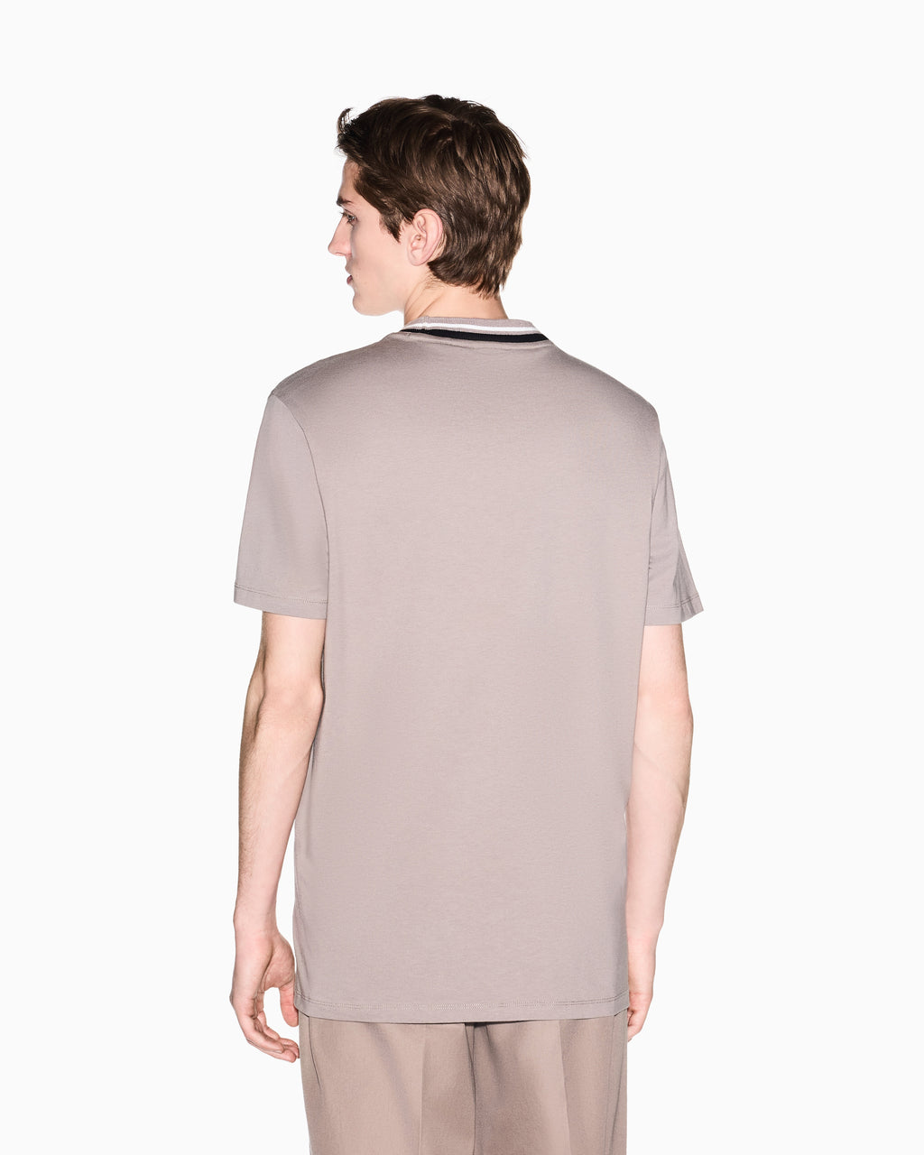 T-shirt gola canelada Armani Exchange