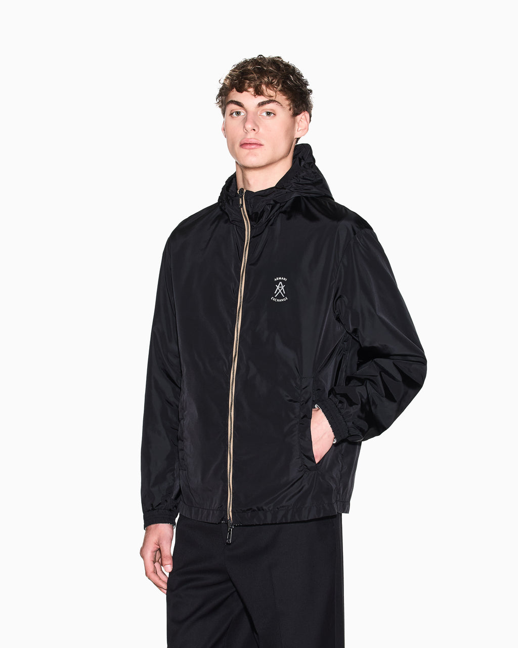 Casaco corta-vento reversível com capuz Armani Exchange