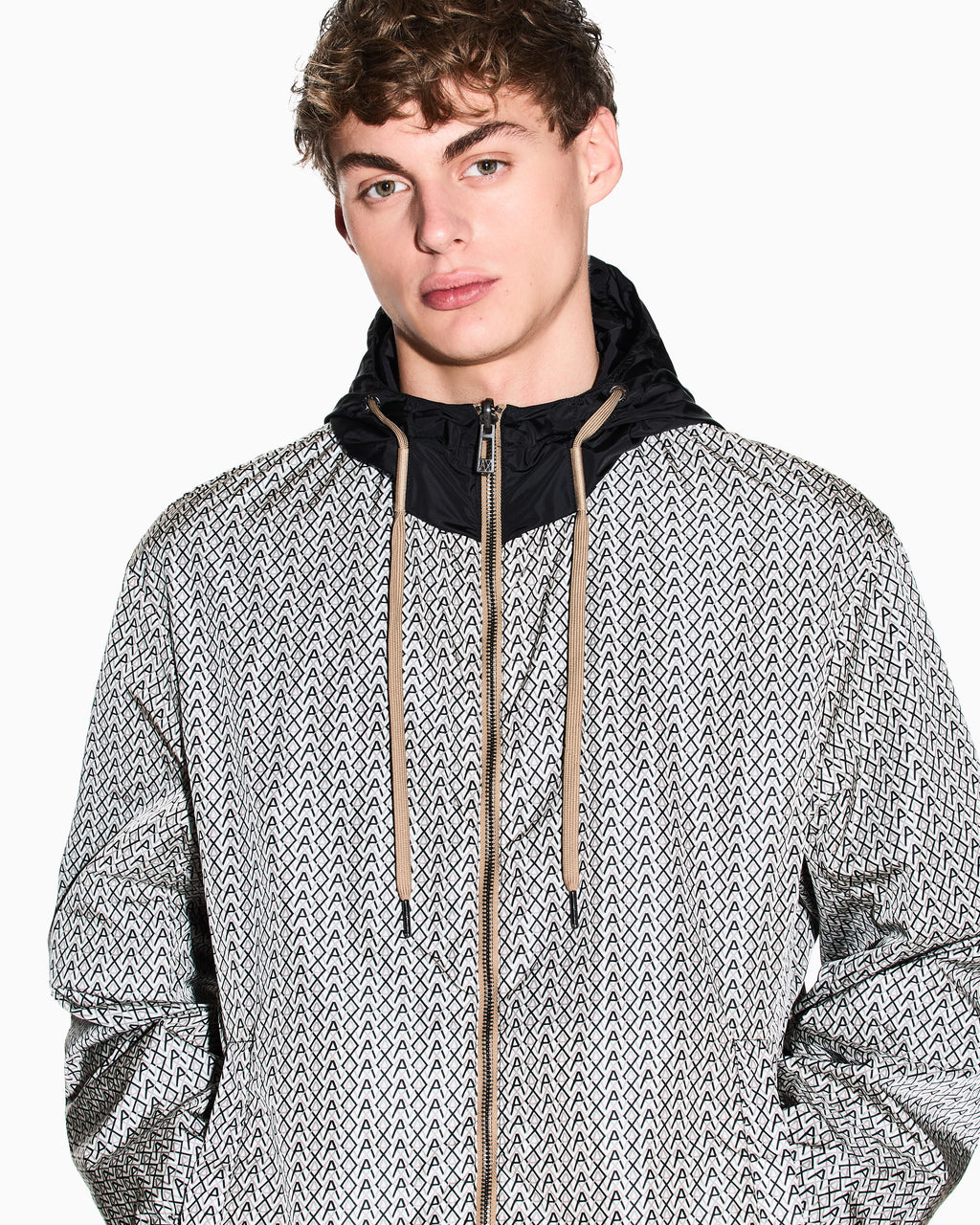 Casaco corta-vento reversível com capuz Armani Exchange