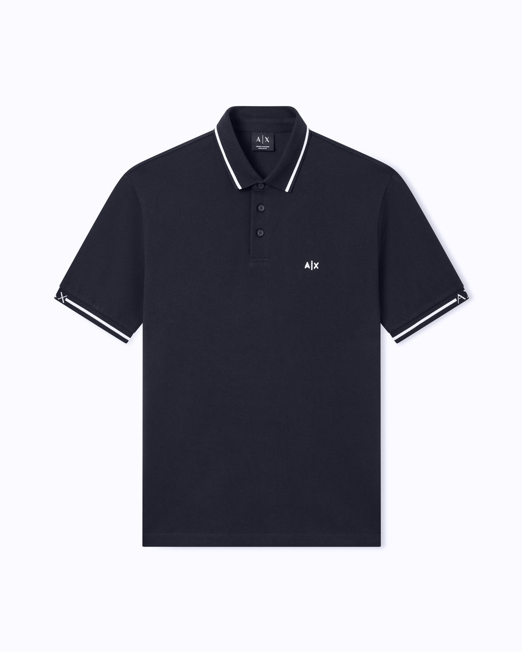 Polo com detalhes do logo na manga Armani Exchange
