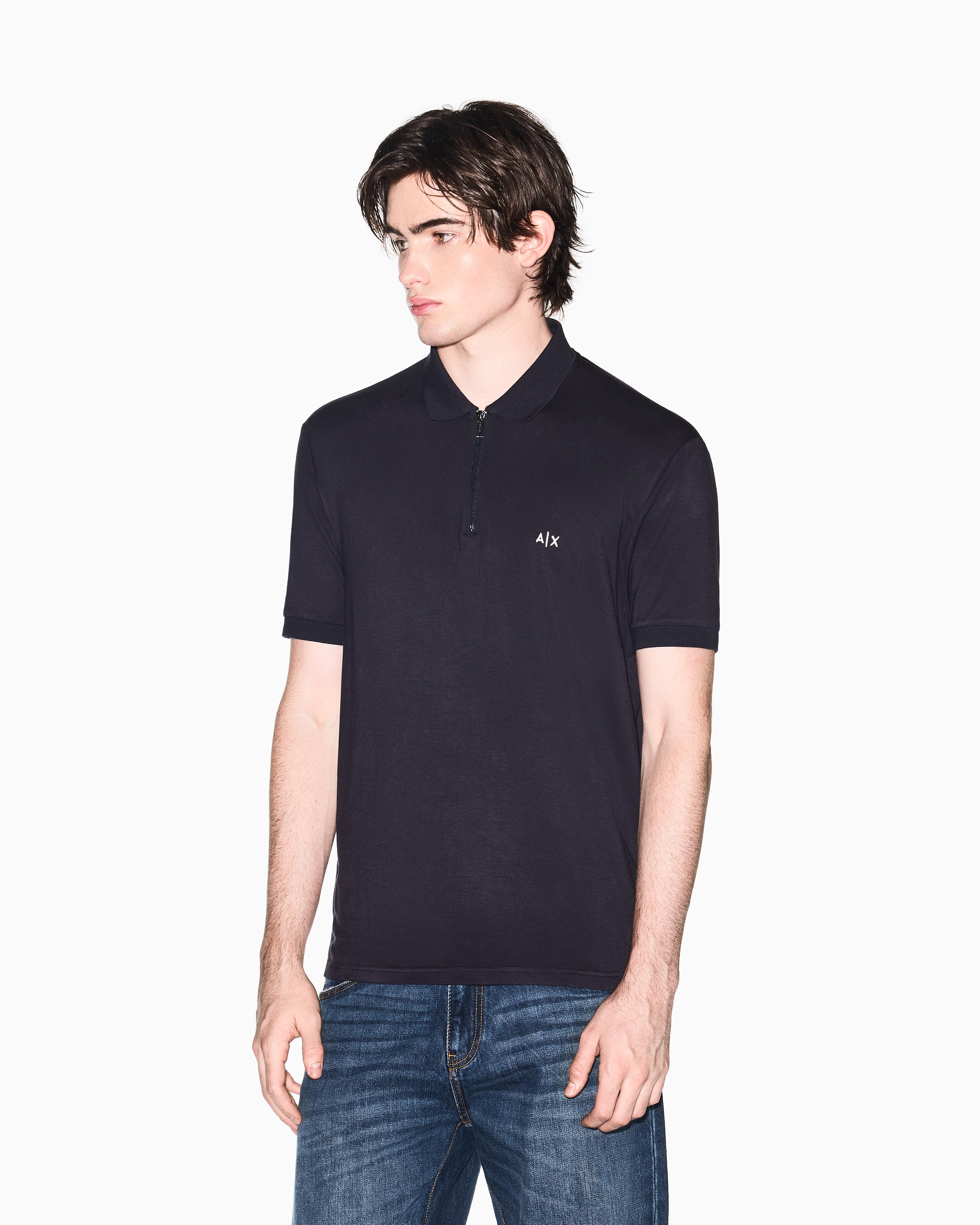 Polo com fecho Armani Exchange