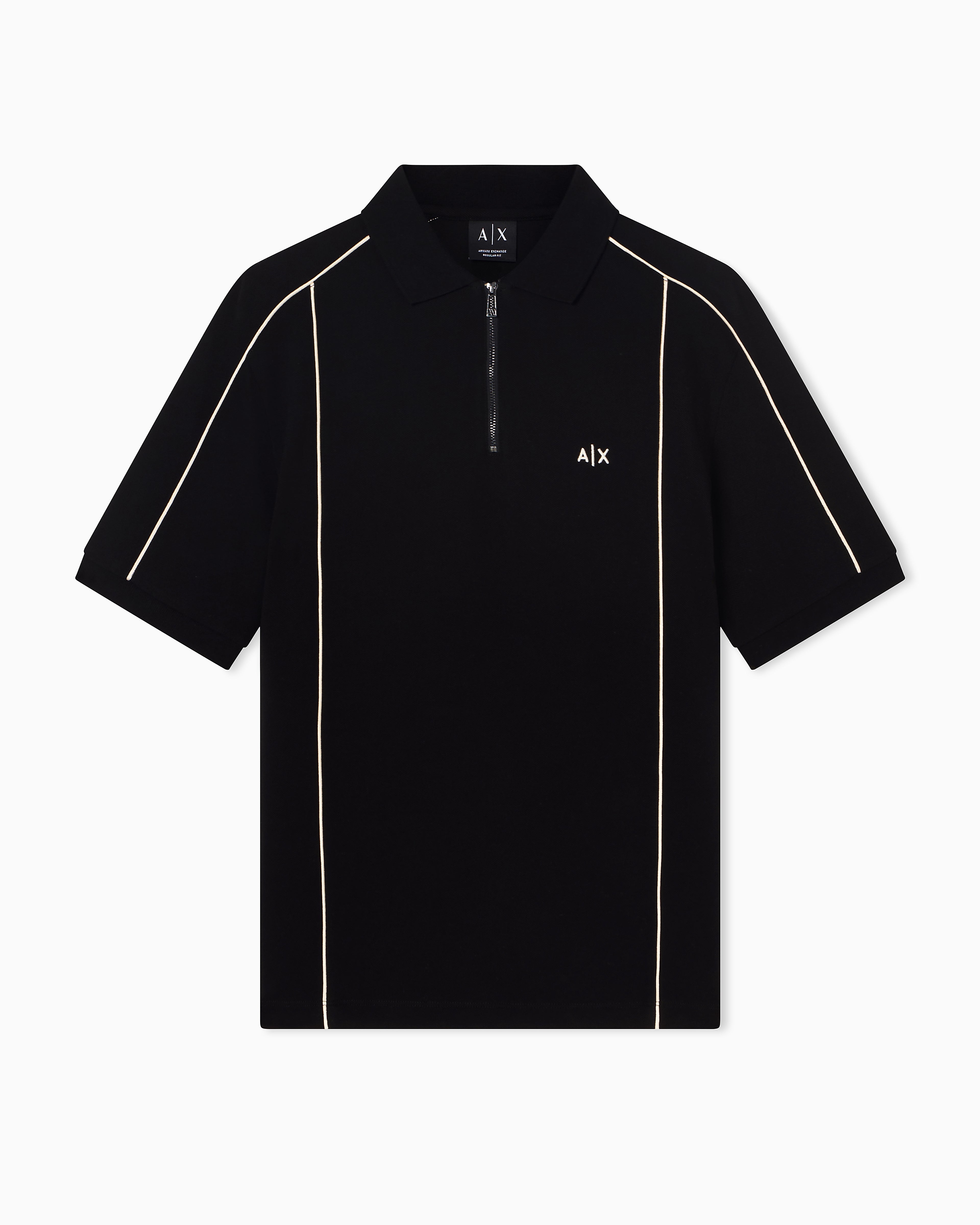 Polo de fecho com riscas contrastantes Armani Exchange