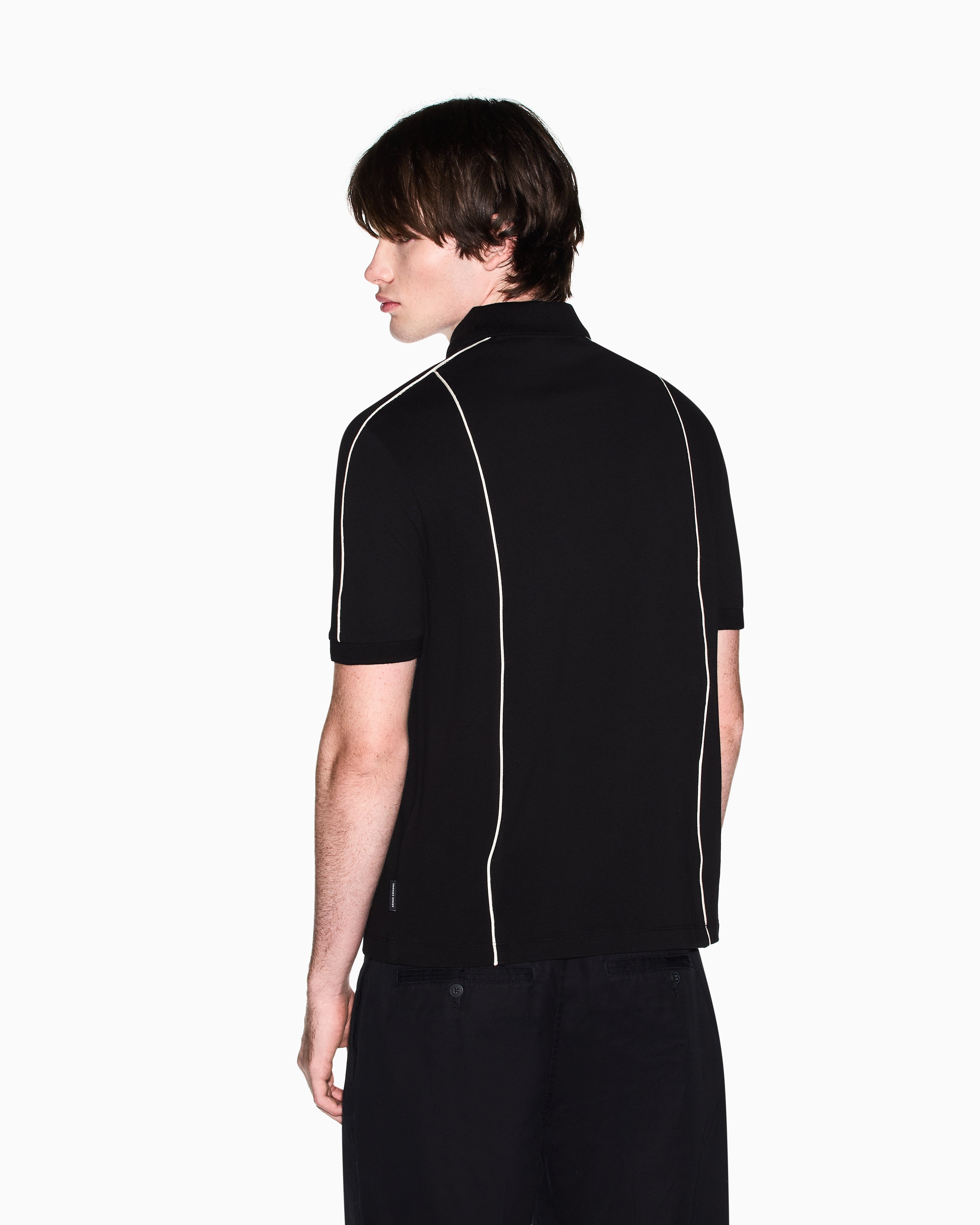 Polo de fecho com riscas contrastantes Armani Exchange
