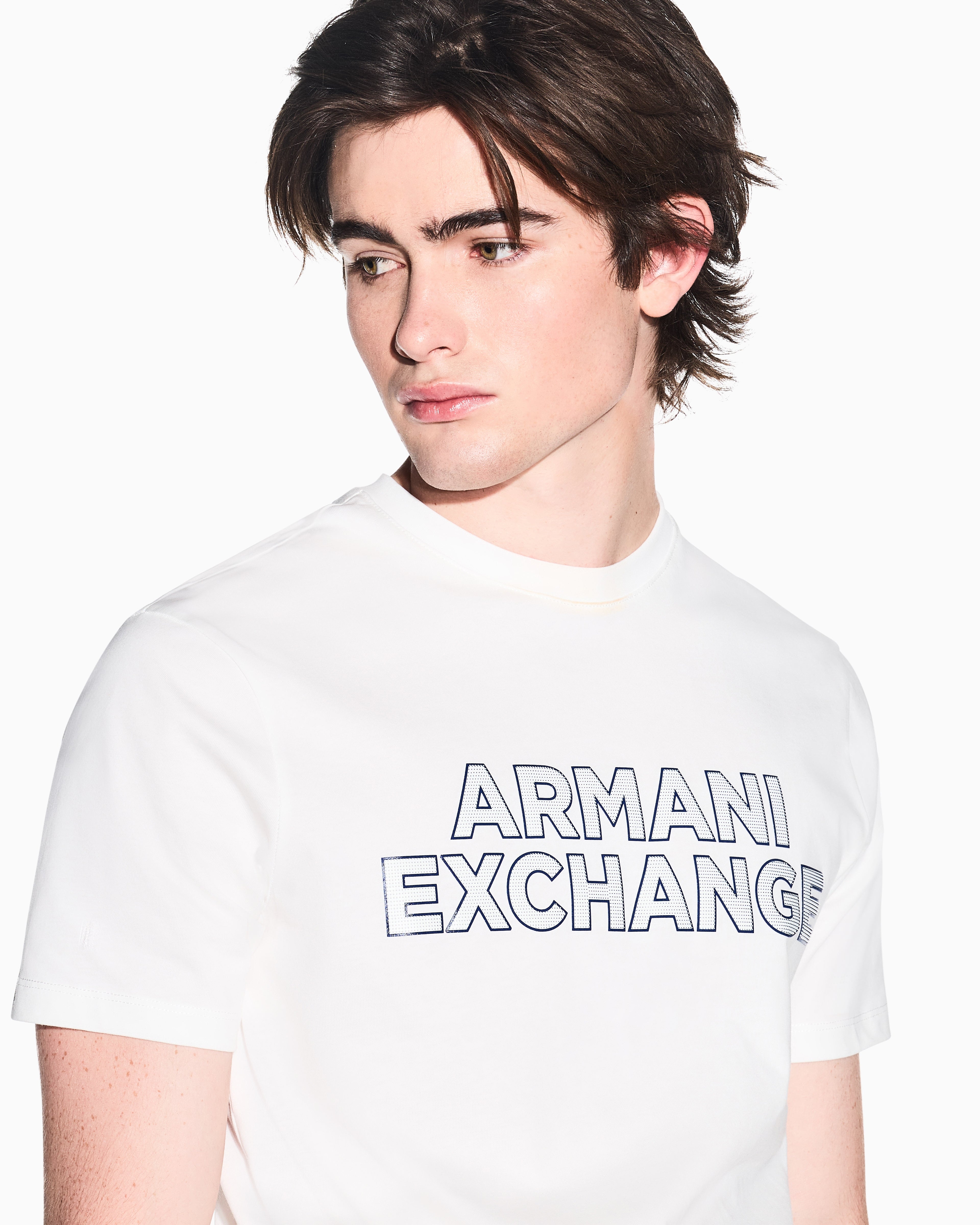 T-shirt com logo 3D Armani Exchange