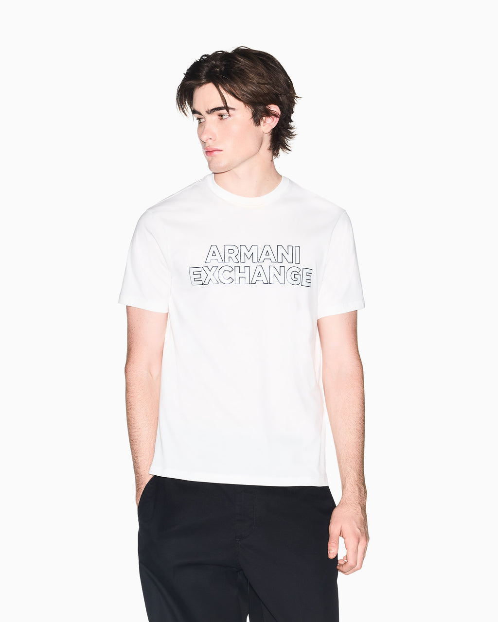 T-shirt com logo 3D Armani Exchange