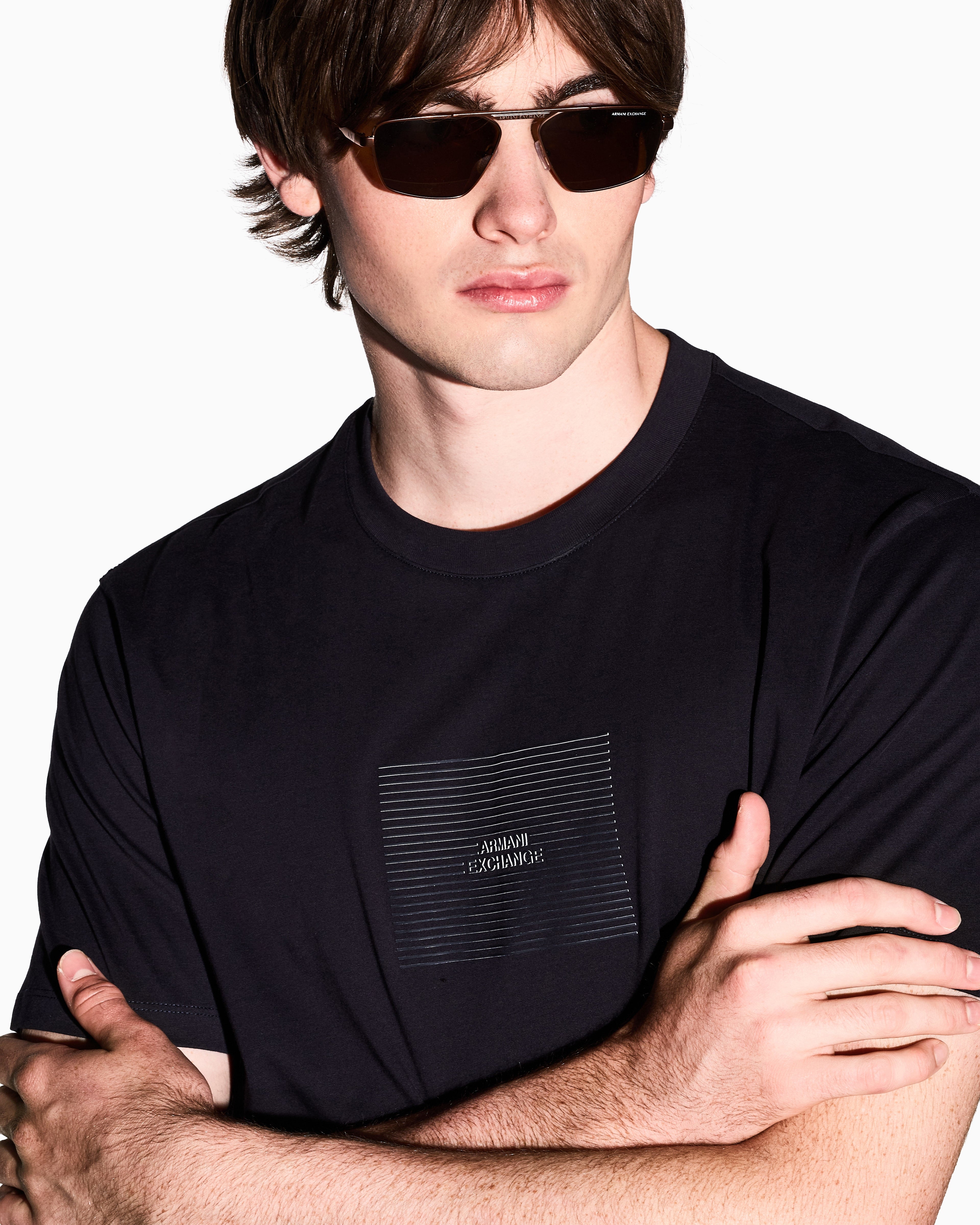 T-shirt com logo em relevo Armani Exchange
