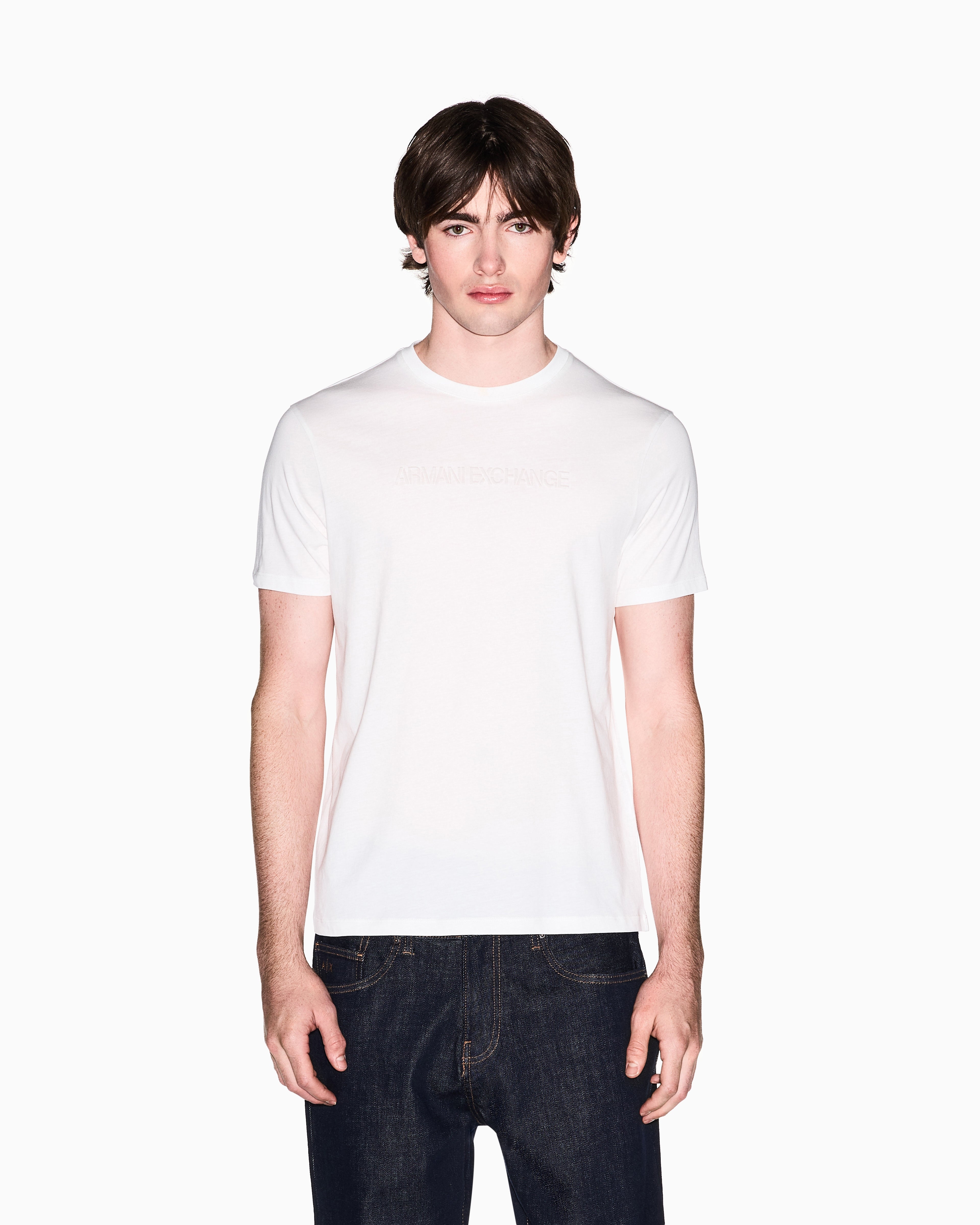 T-shirt slim-fit com logo Armani Exchange