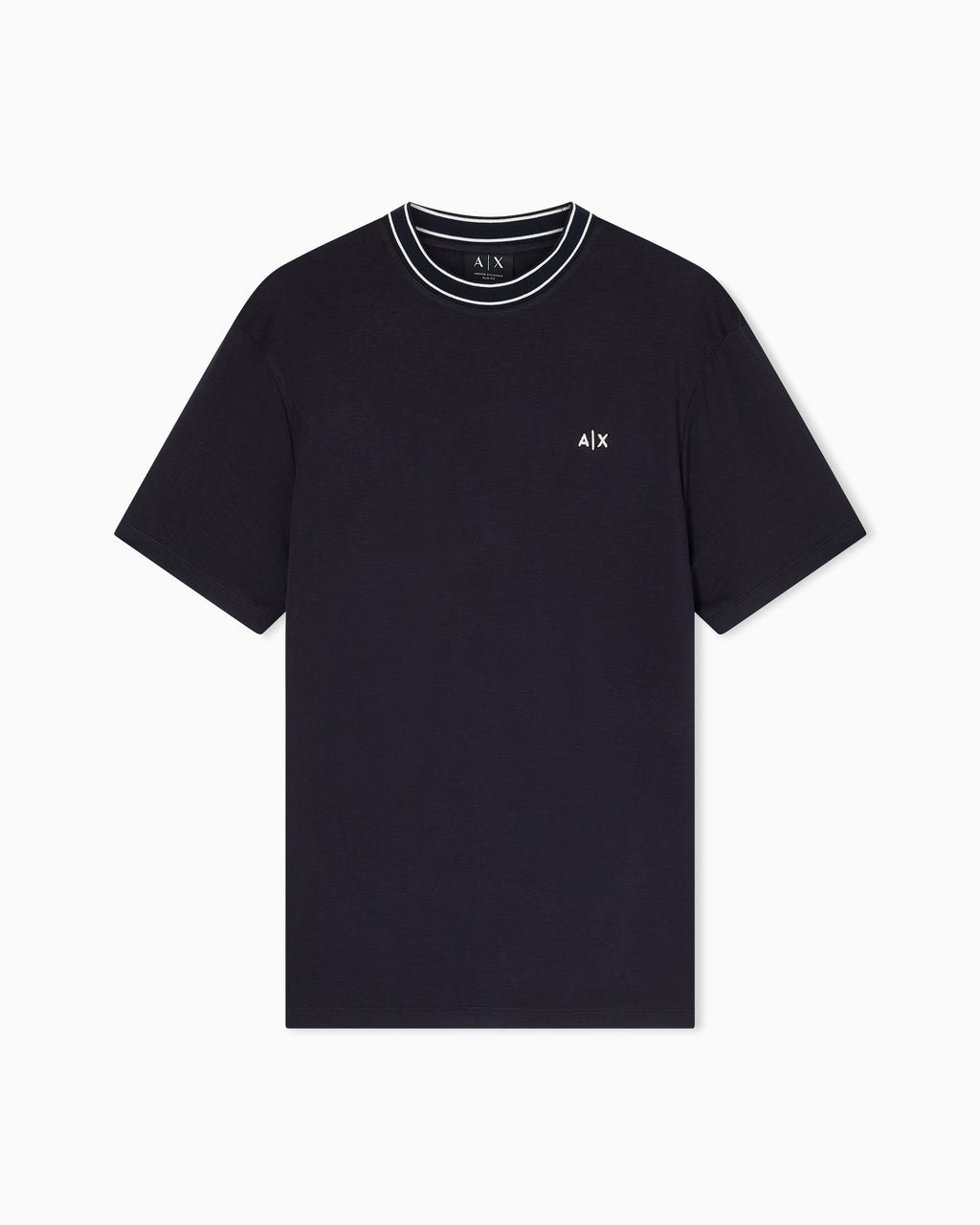 T-shirt com gola contrastante Armani Exchange