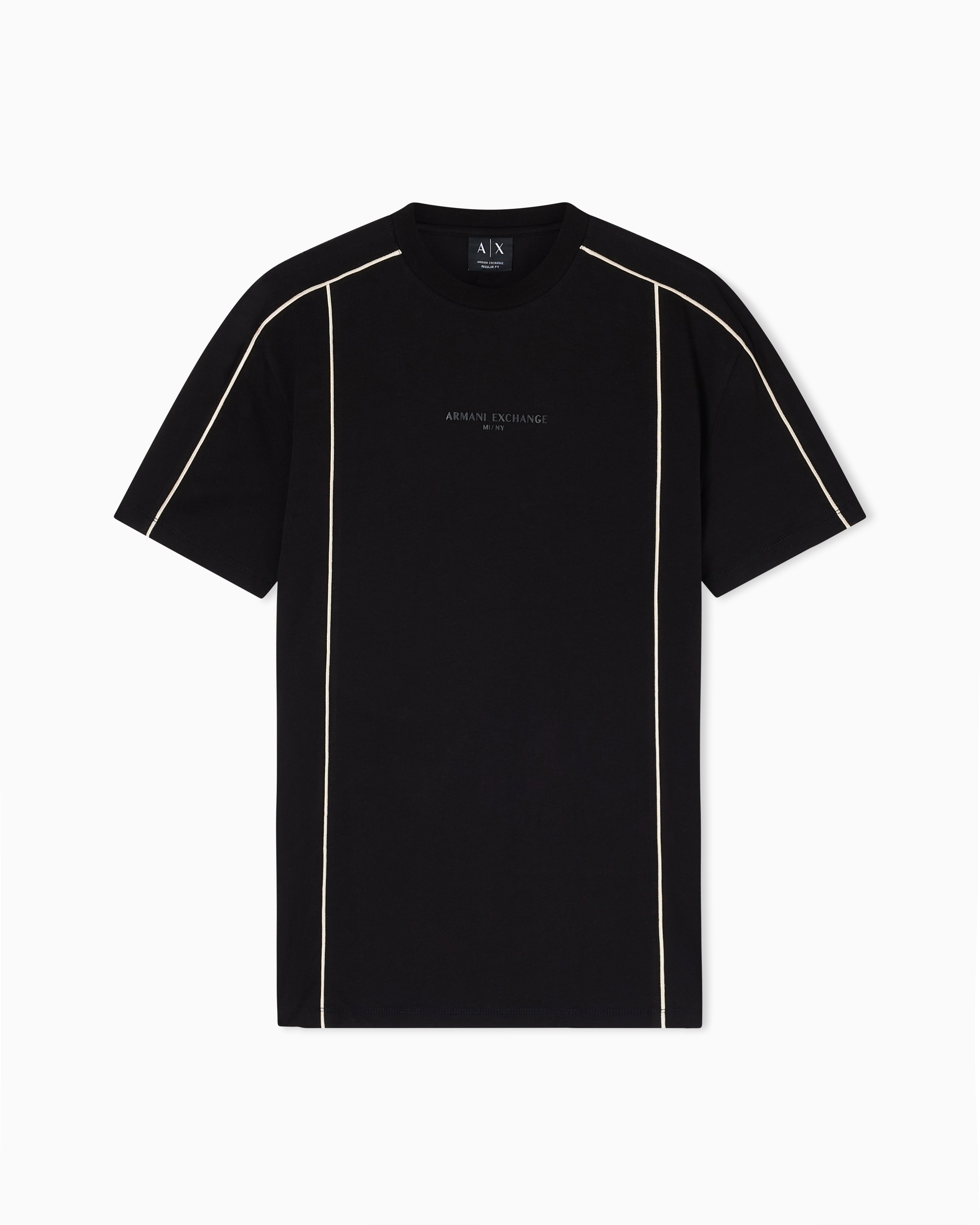 T-shirt com riscas contrastantes Armani Exchange