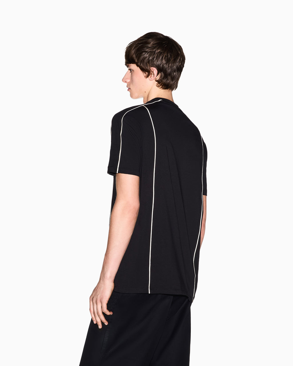 T-shirt com riscas contrastantes Armani Exchange