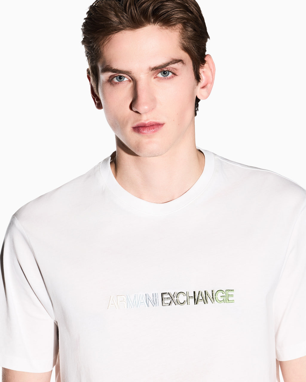 T-shirt com logo bicolor Armani Exchange