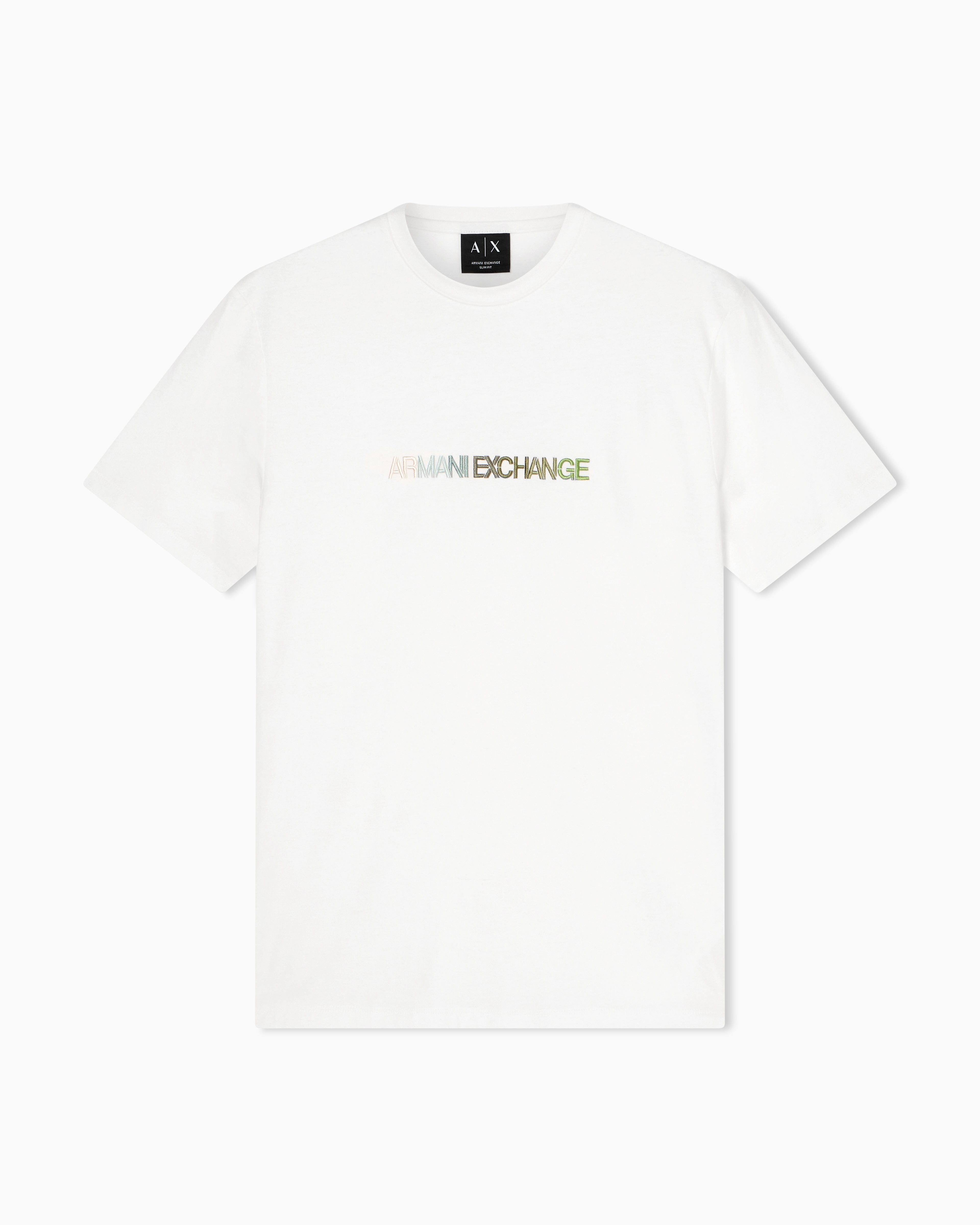 T-shirt com logo bicolor Armani Exchange