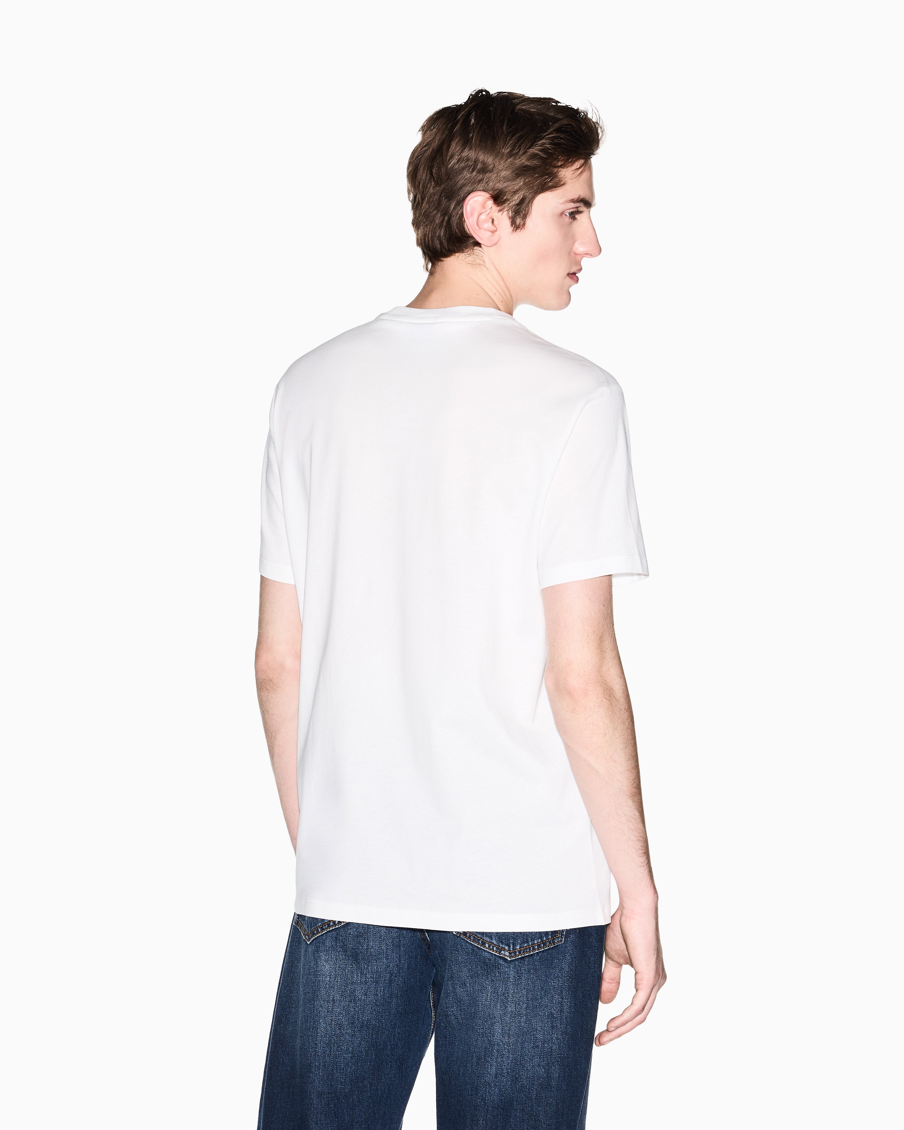 T-shirt com logo bicolor Armani Exchange