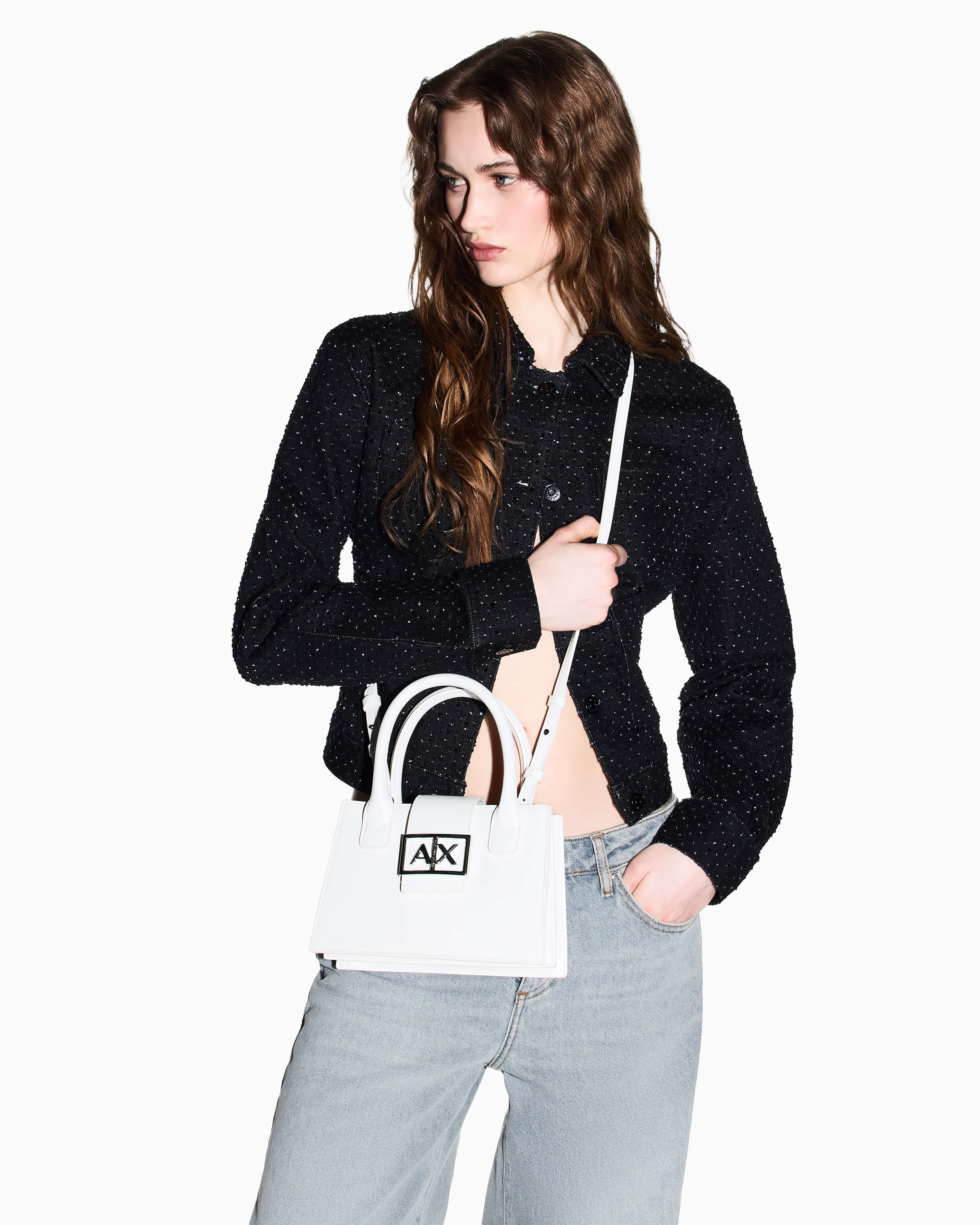 Mini Mala Estruturada Off White Armani Exchange