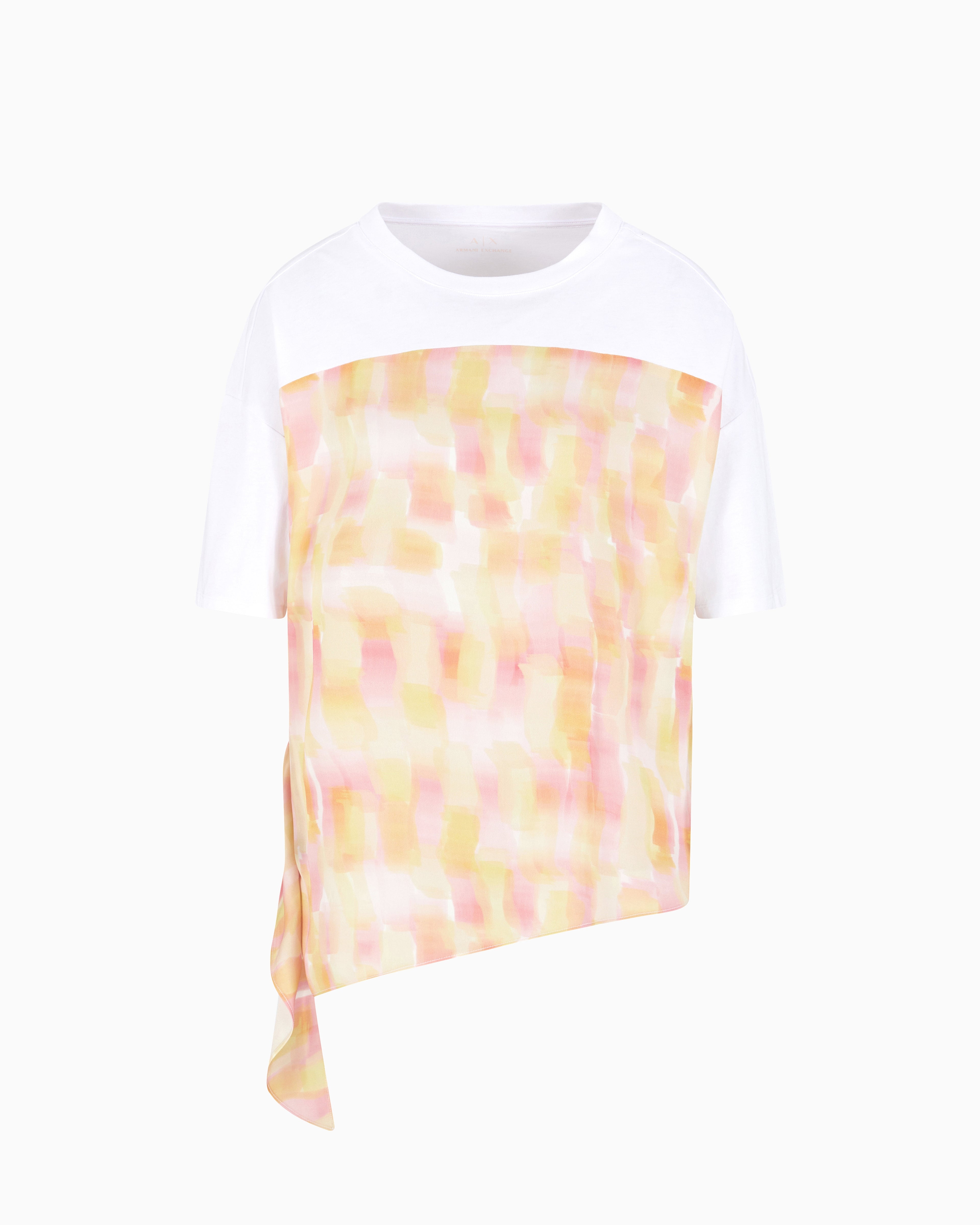 T-shirt com detalhe de folho Armani Exchange