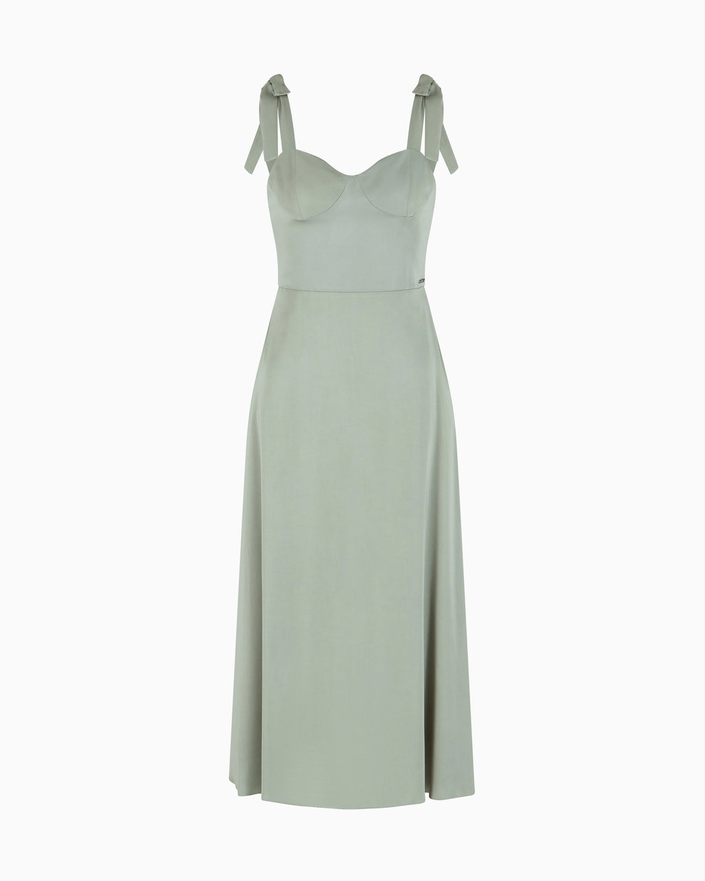 Vestido comprido com alças em laço Armani Exchange