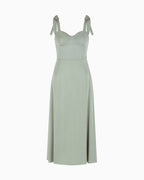Vestido comprido com alças em laço Armani Exchange