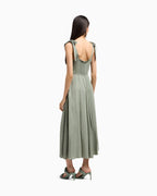 Vestido comprido com alças em laço Armani Exchange