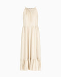Vestido midi com babados Armani Exchange