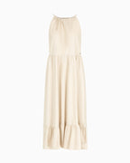 Vestido midi com babados Armani Exchange