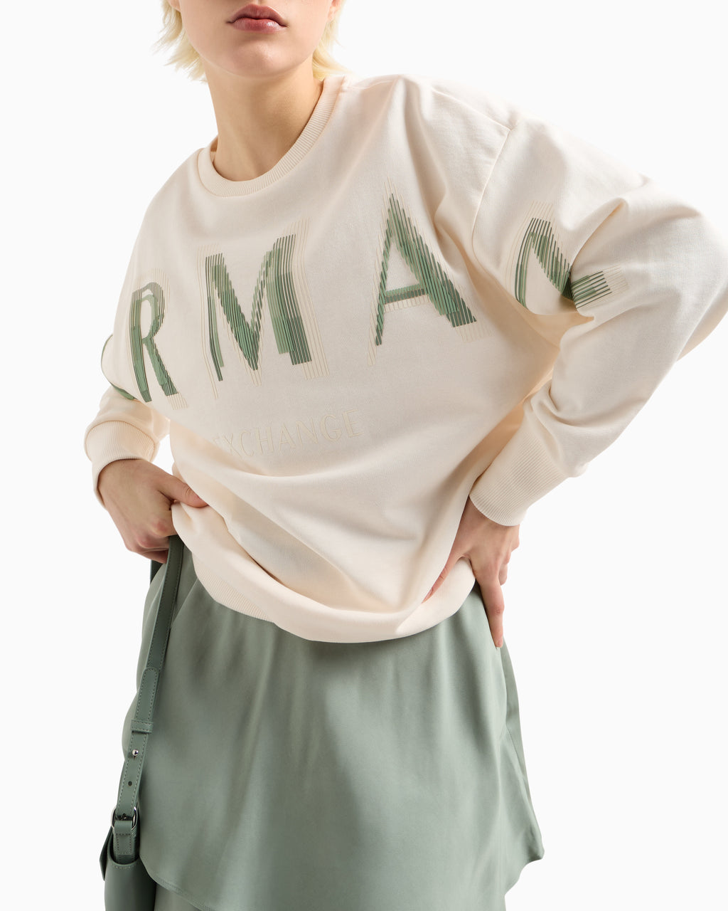 Sweatshirt com logótipo de efeito ótico Armani Exchange