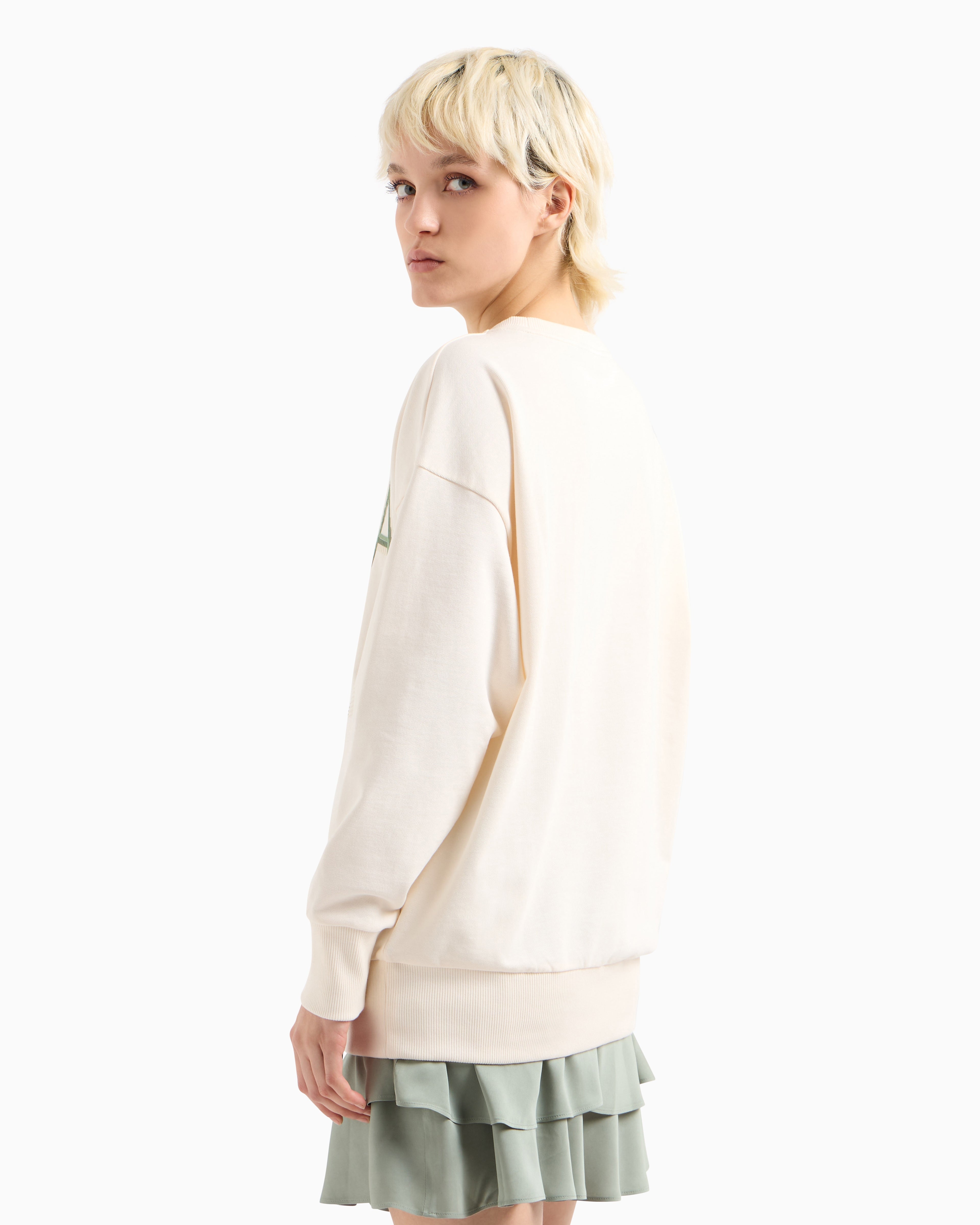 Sweatshirt com logótipo de efeito ótico Armani Exchange