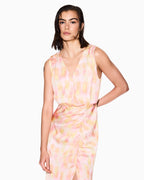 Vestido comprido com estampa abstrata Armani Exchange