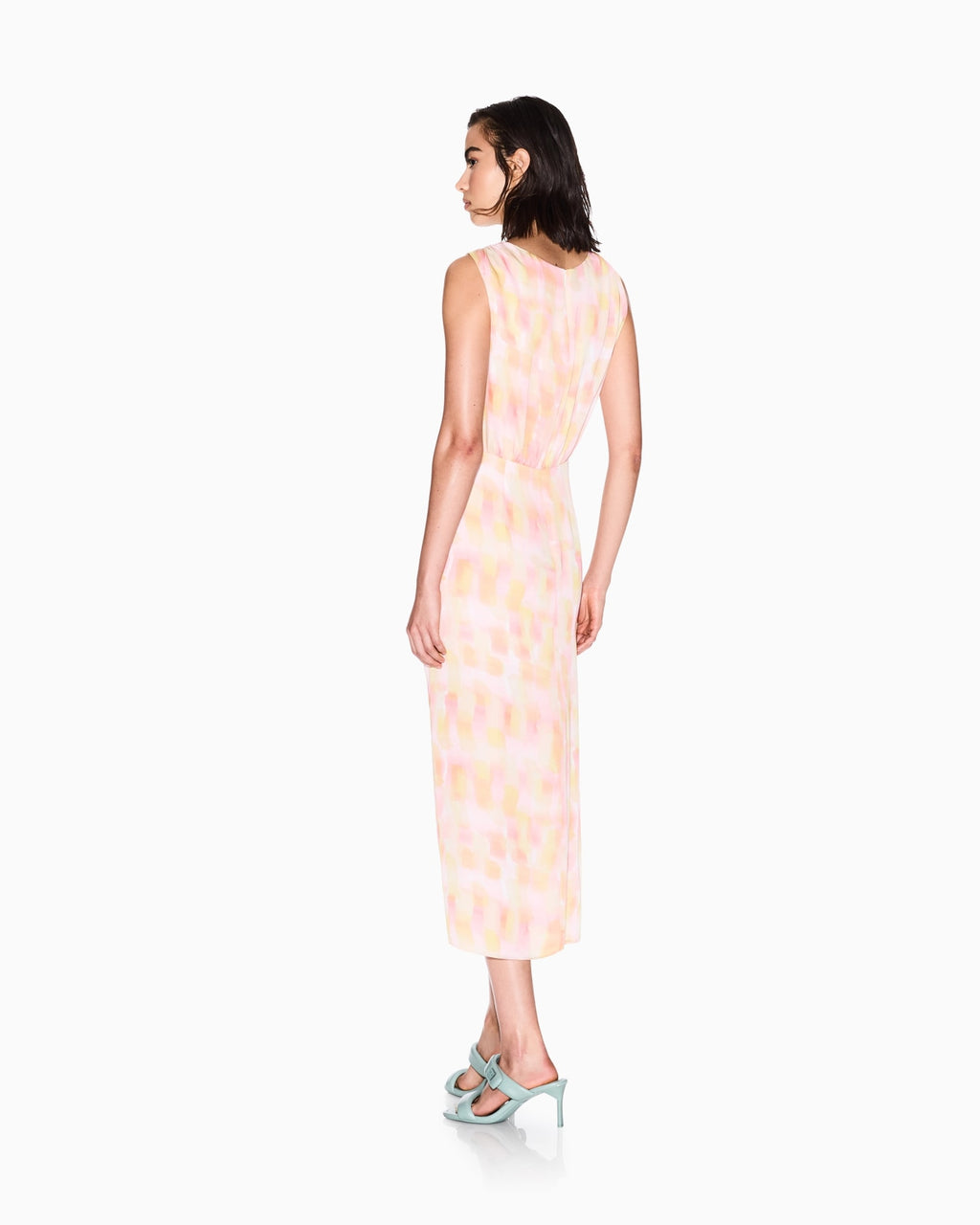 Vestido comprido com estampa abstrata Armani Exchange