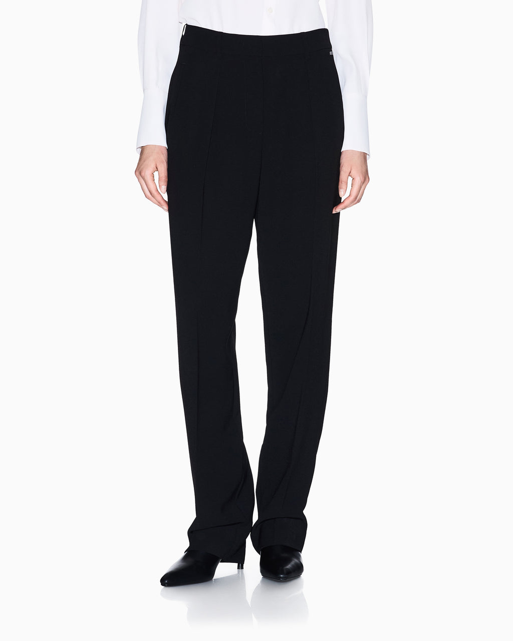 Calça com pregas em tecido fluído Armani Exchange