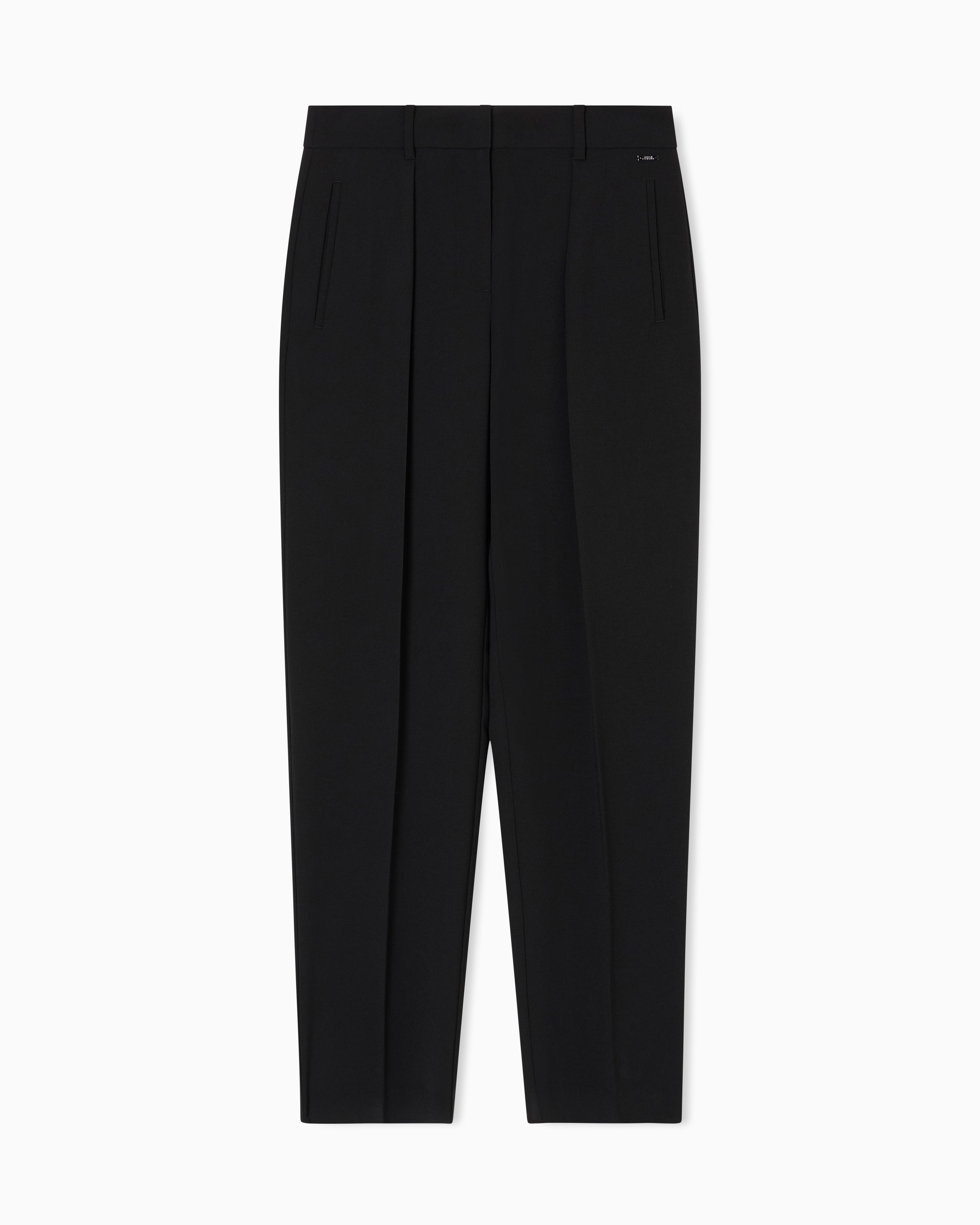Calça com pregas em tecido fluído Armani Exchange
