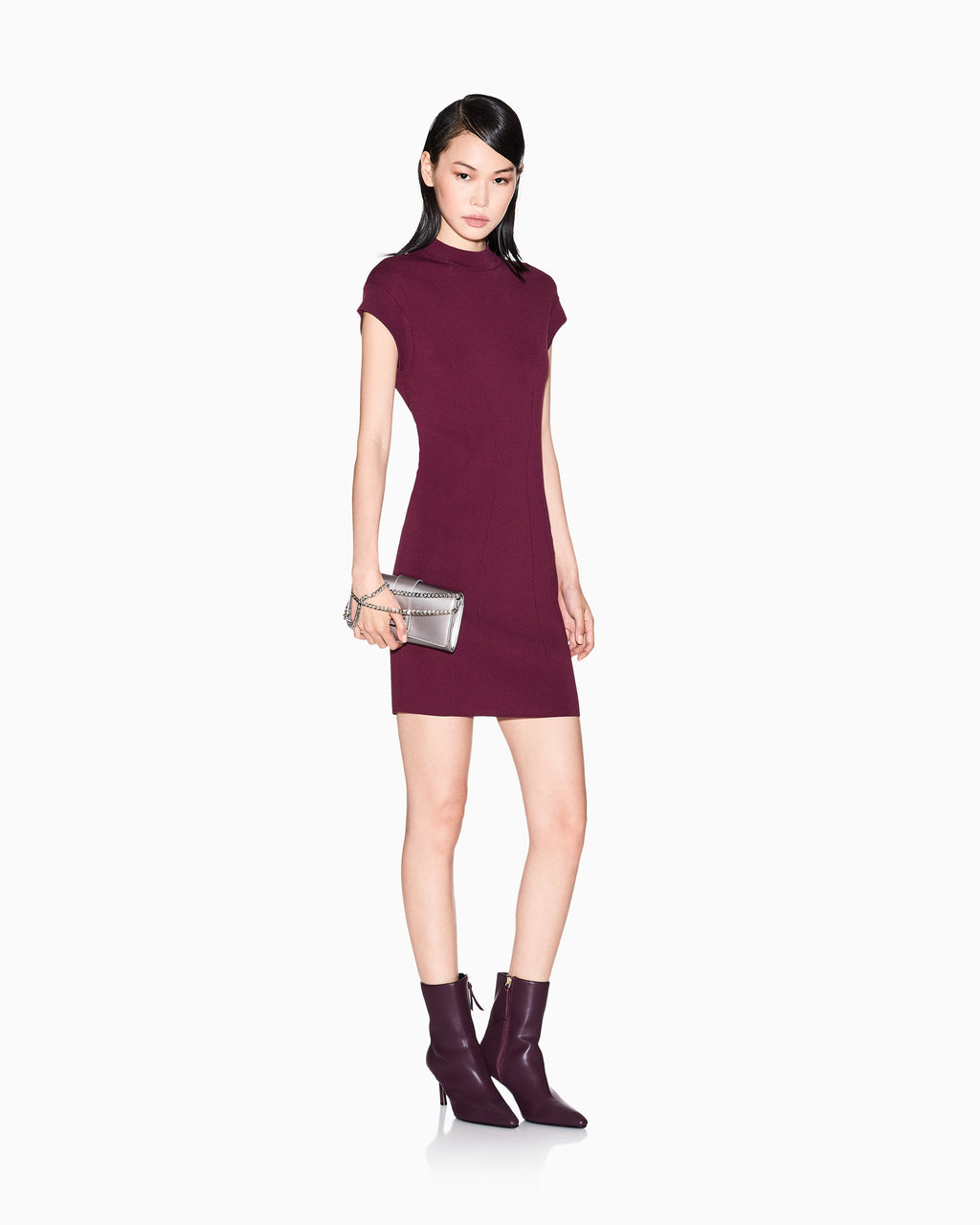 Vestido curto de malha elástica Armani Exchange