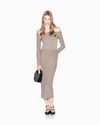 Vestido midi canelado Armani Exchange