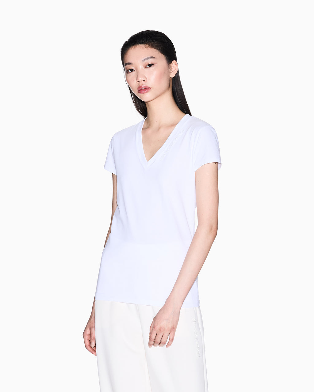 T-shirt básica com logo Armani Exchange