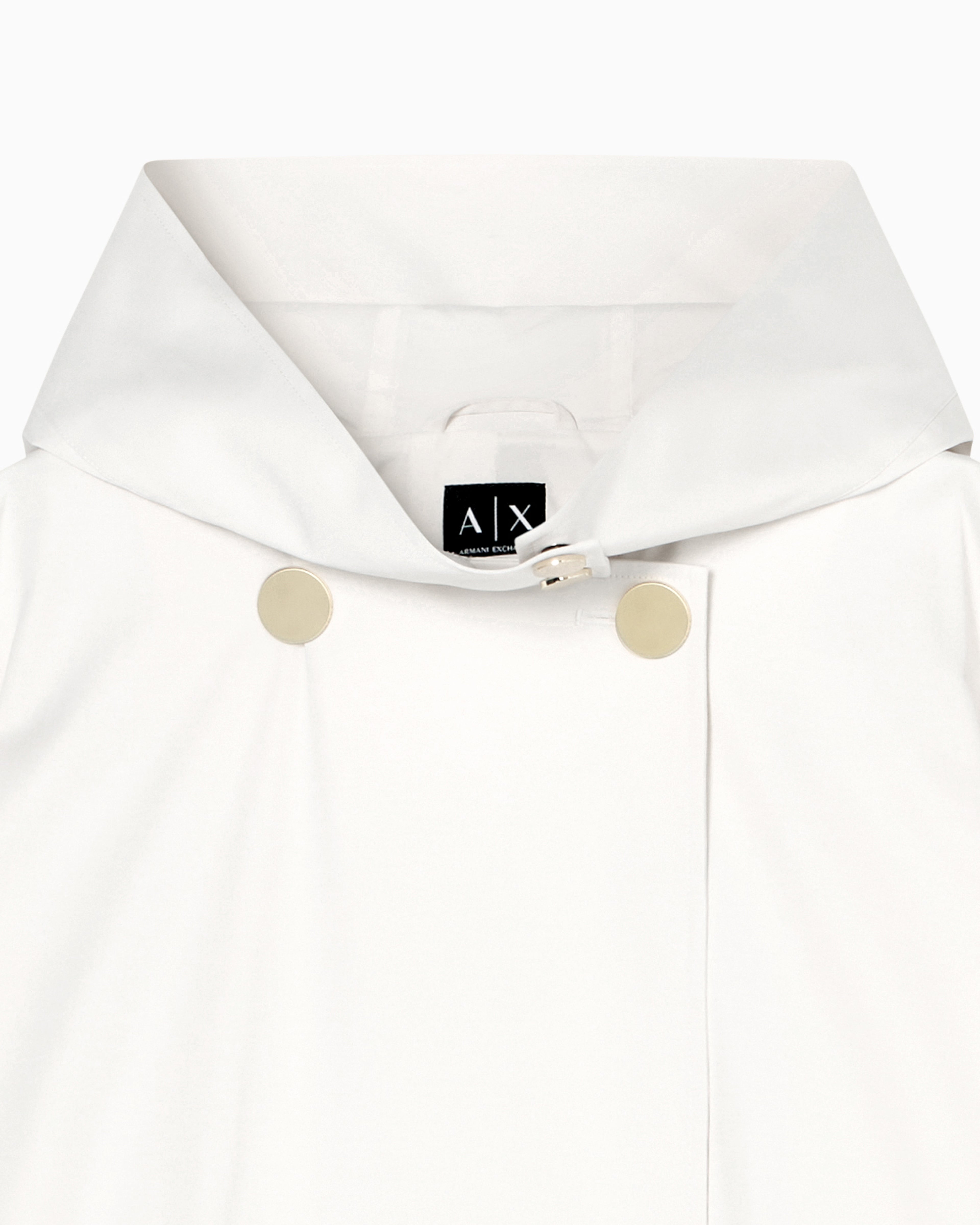Parka curta em tecido de cetim Armani Exchange