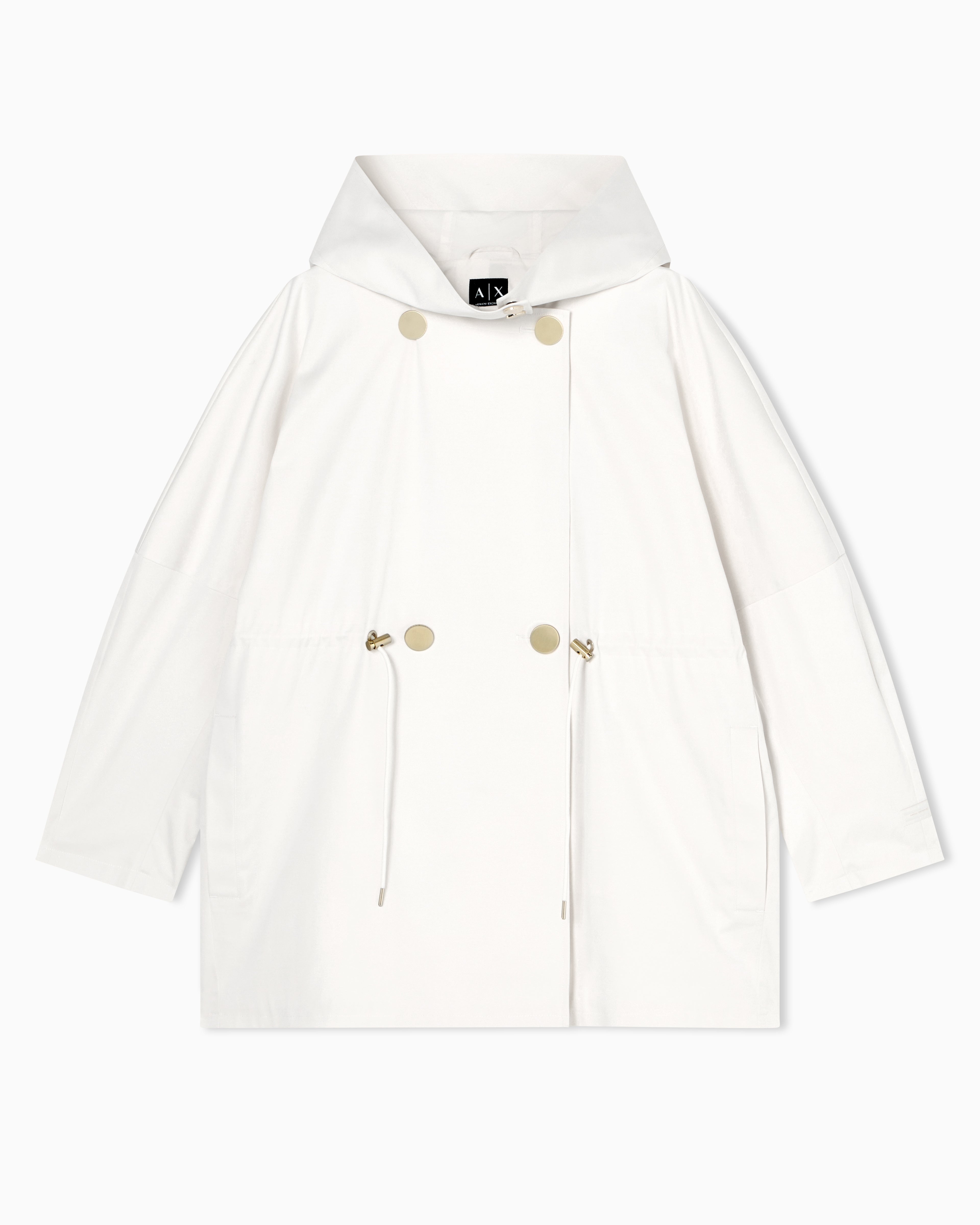 Parka curta em tecido de cetim Armani Exchange