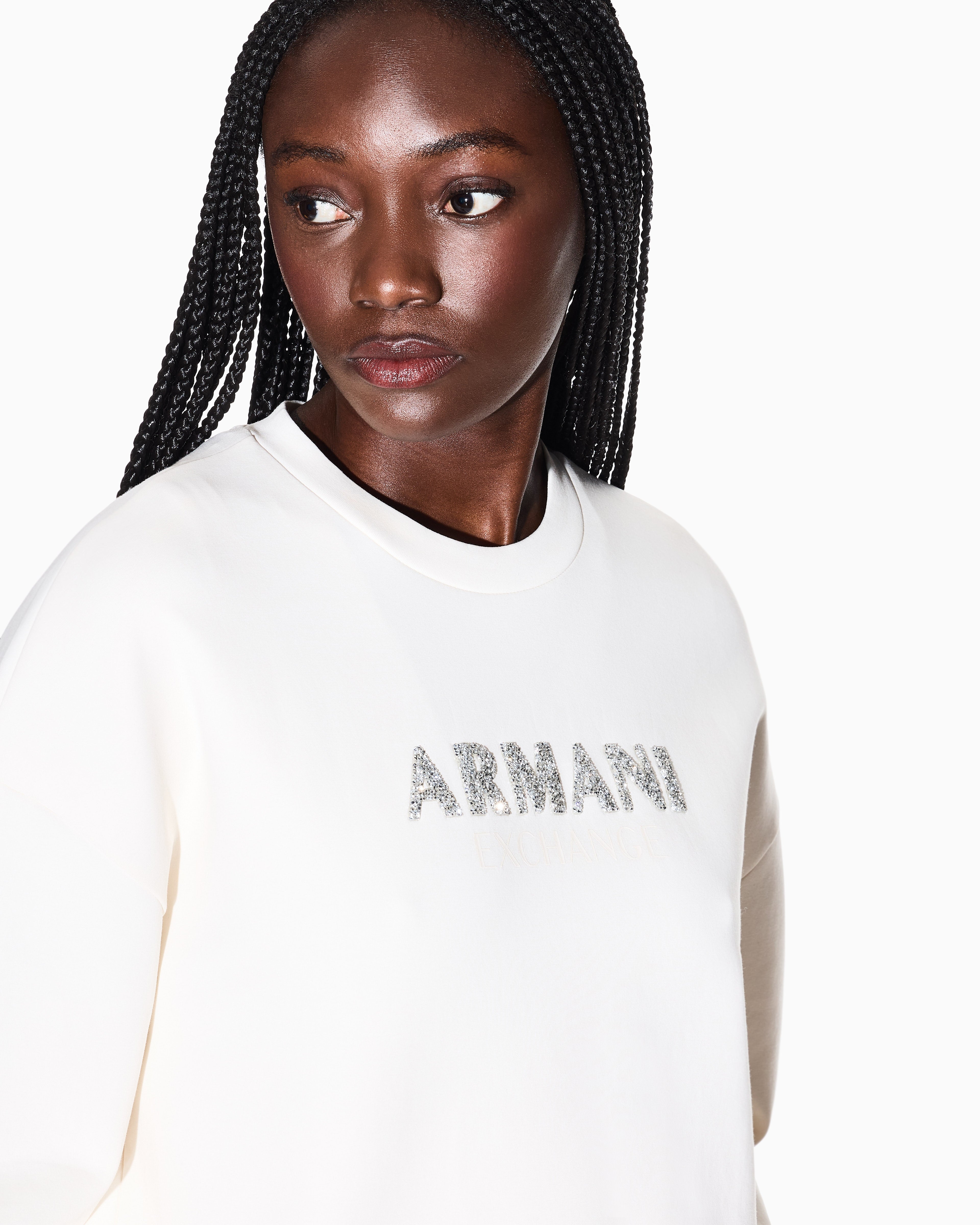 Sweatshirt estampa com brilho Armani Exchange