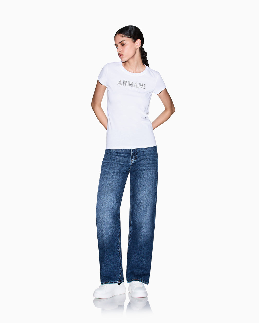 T-shirt estampa com brilho Armani Exchange