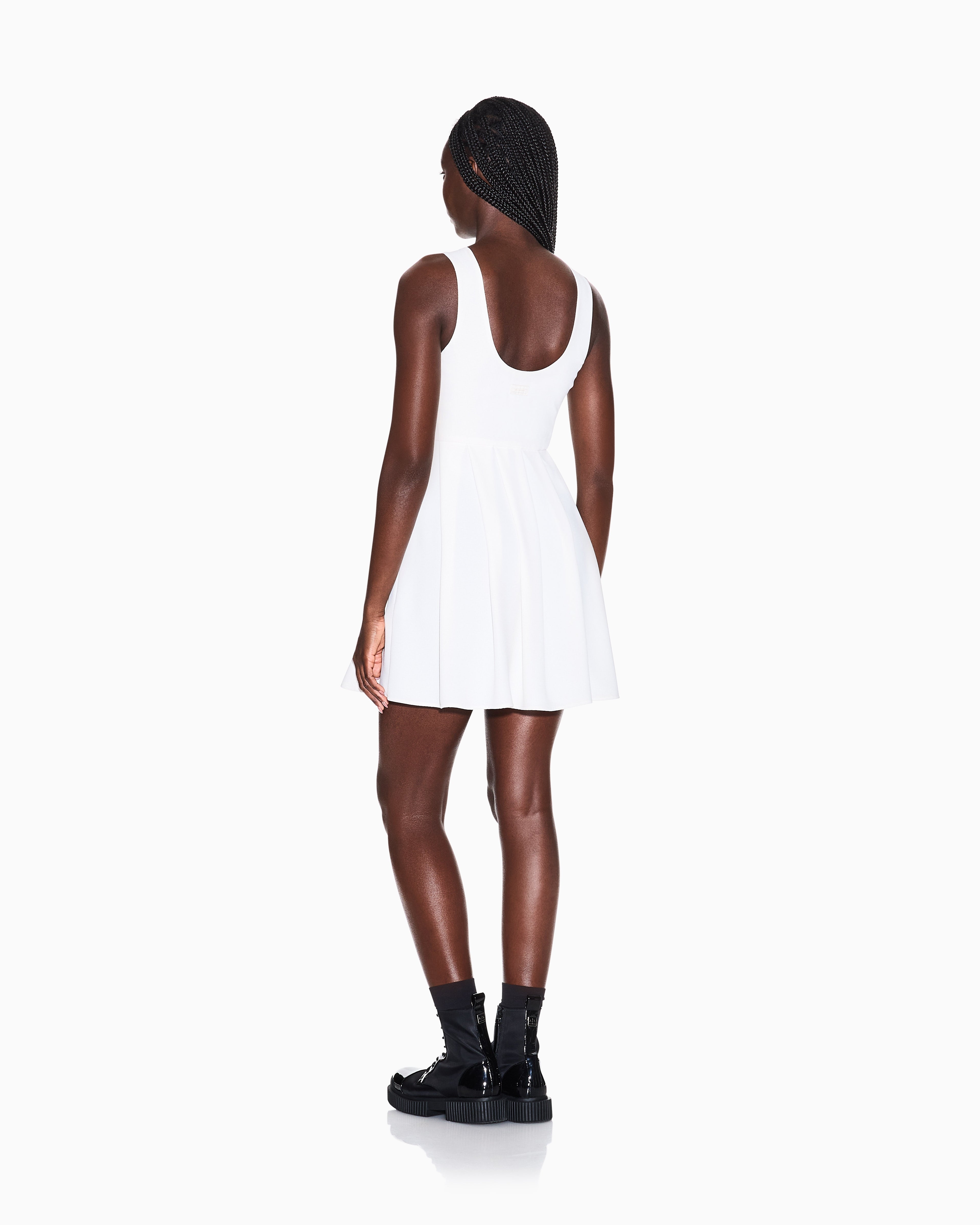 Vestido curto plissado Armani Exchange